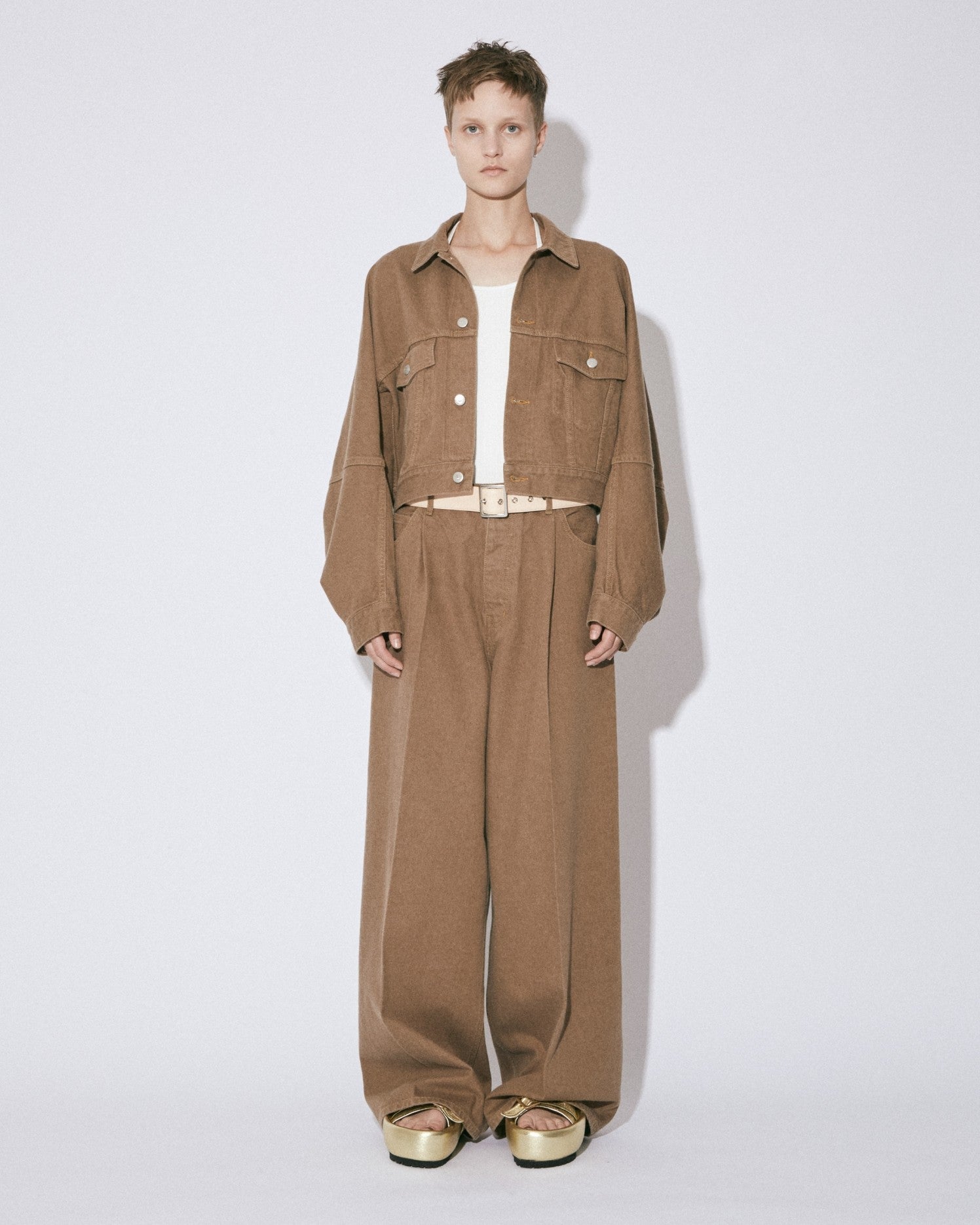 organic FOXbrown denim trousers fit