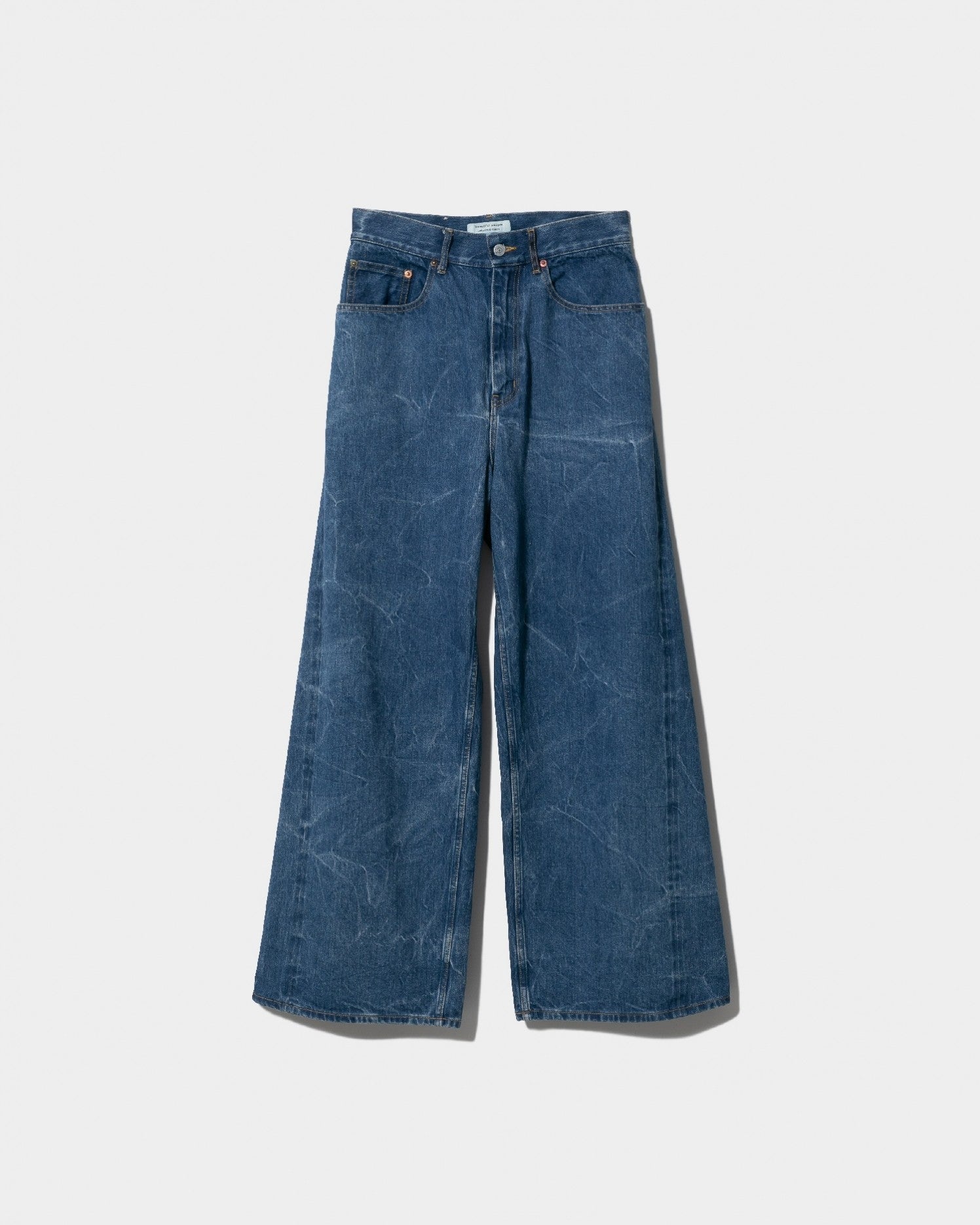 selvedge denim loose wide pants – beautiful people online store