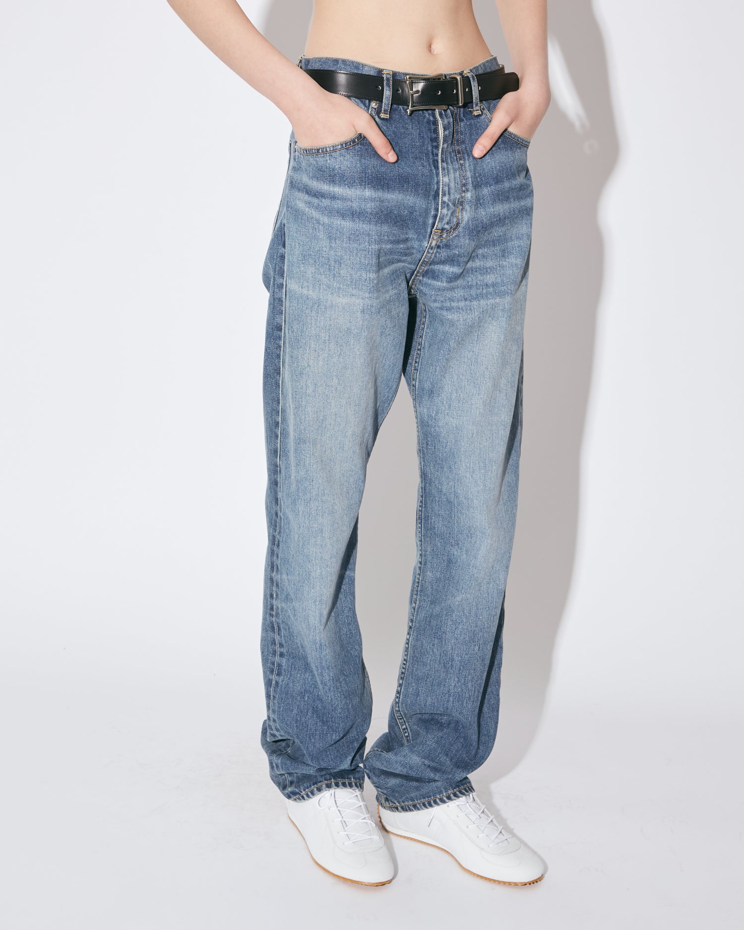 tropical wool mohair side tuck wide pants – beautiful people