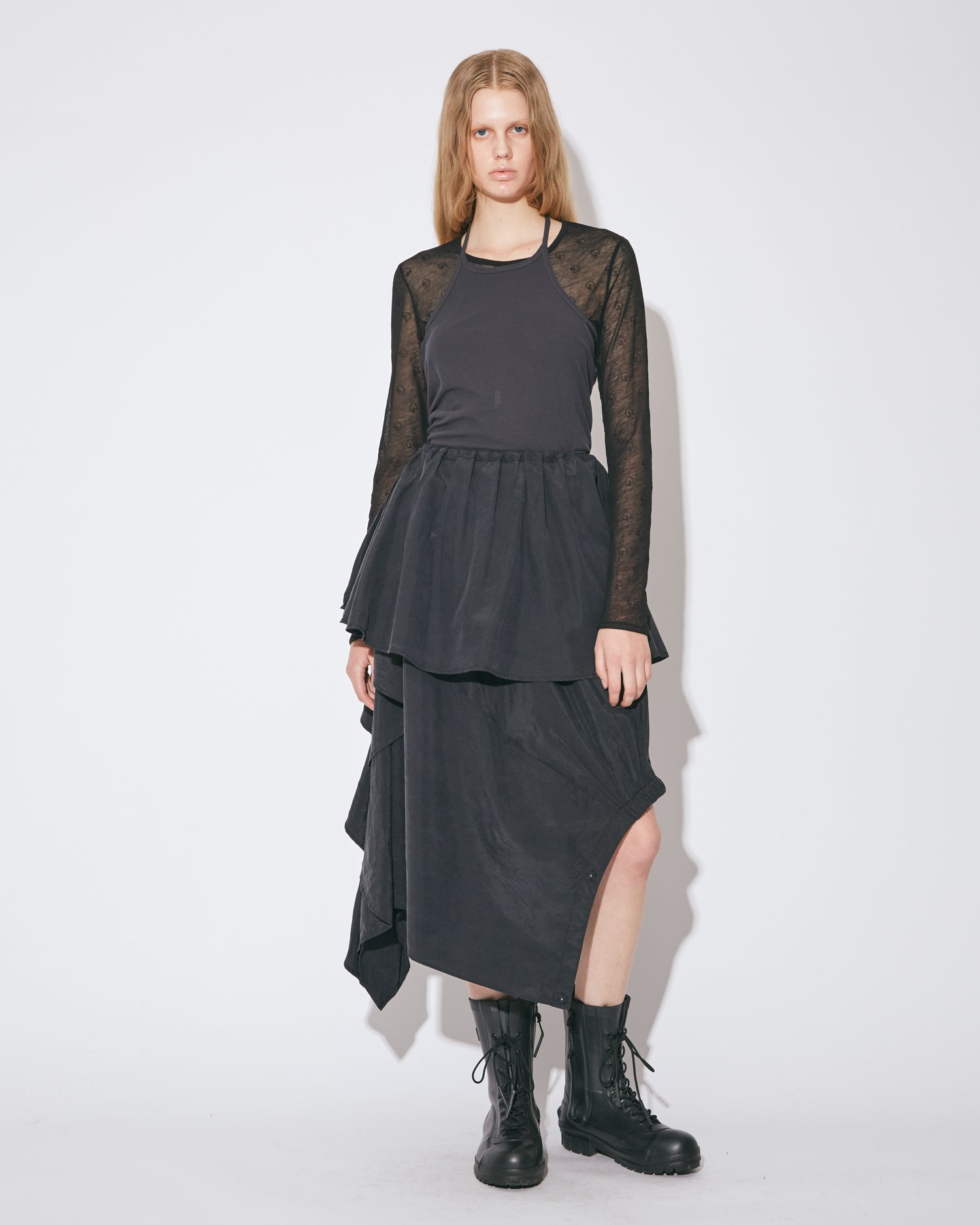 パンツ beautiful people side tuck BOX skirt beautiful people 】tropical wool mohair side tuck BOX skirt