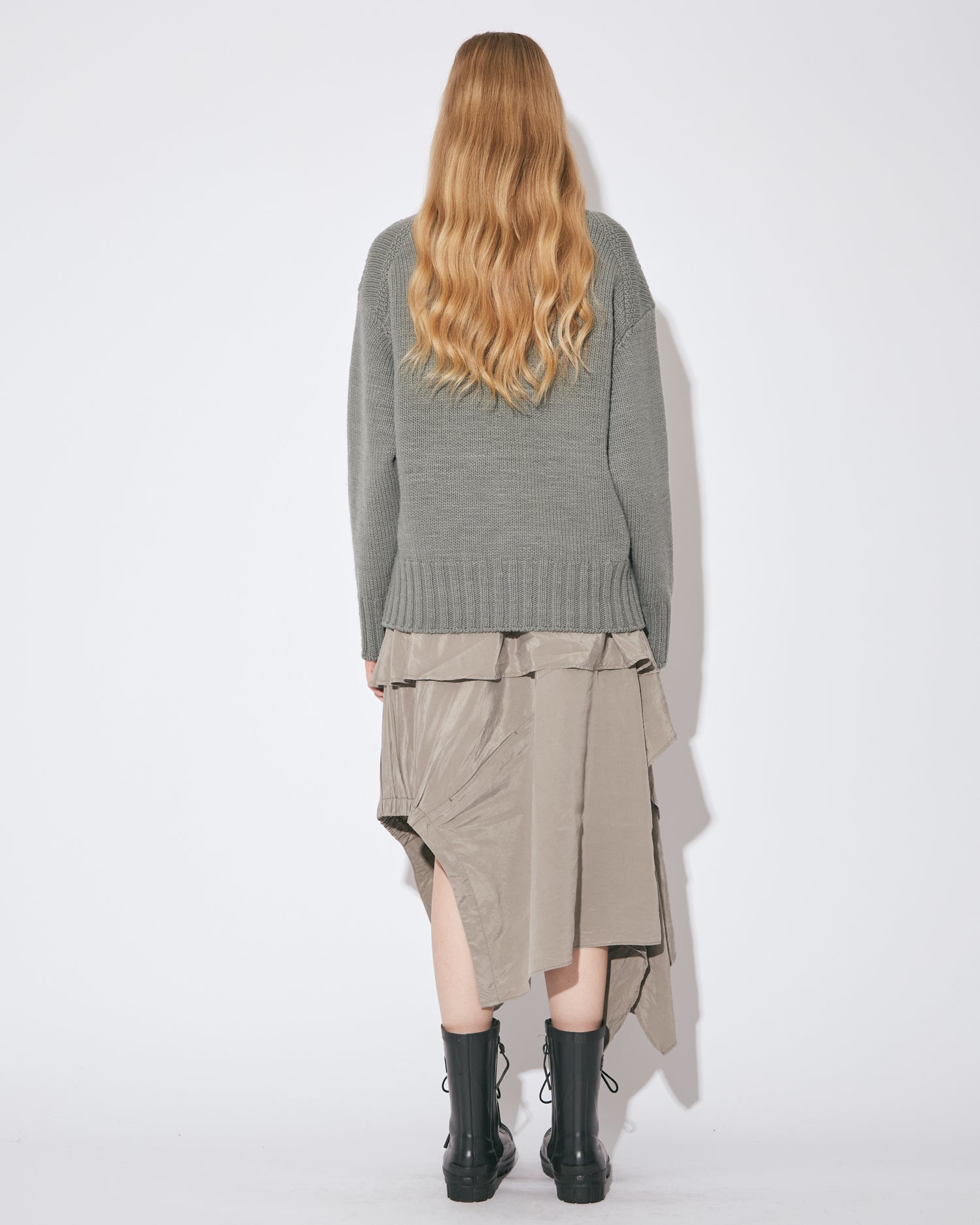 tropical wool mohair side tuck wide pants – beautiful people