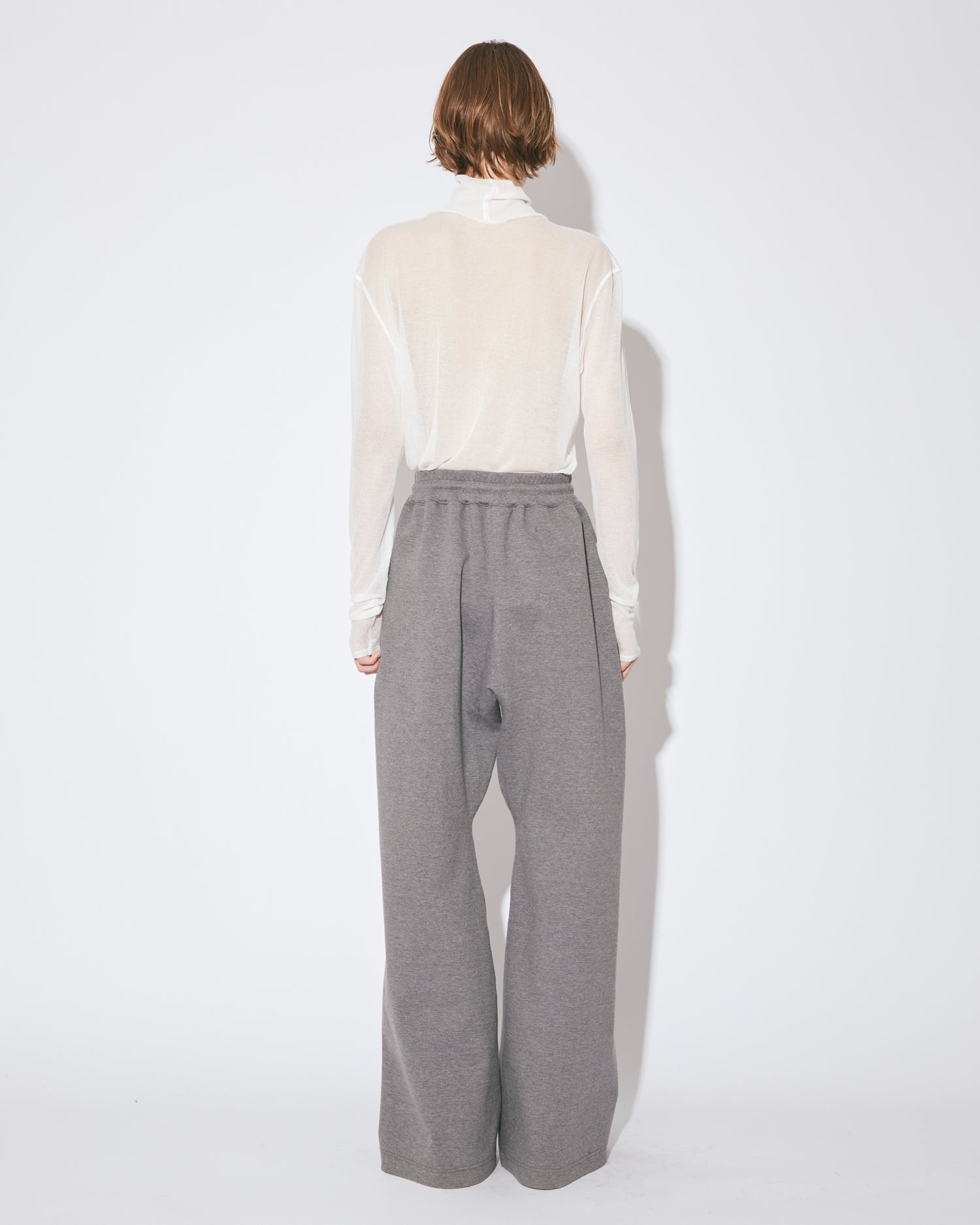 tropical wool mohair side tuck wide pants – beautiful people