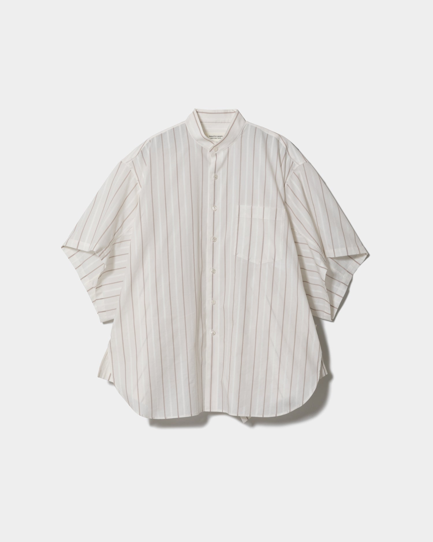 double-end cotton silk JQ stripe shirt – beautiful people