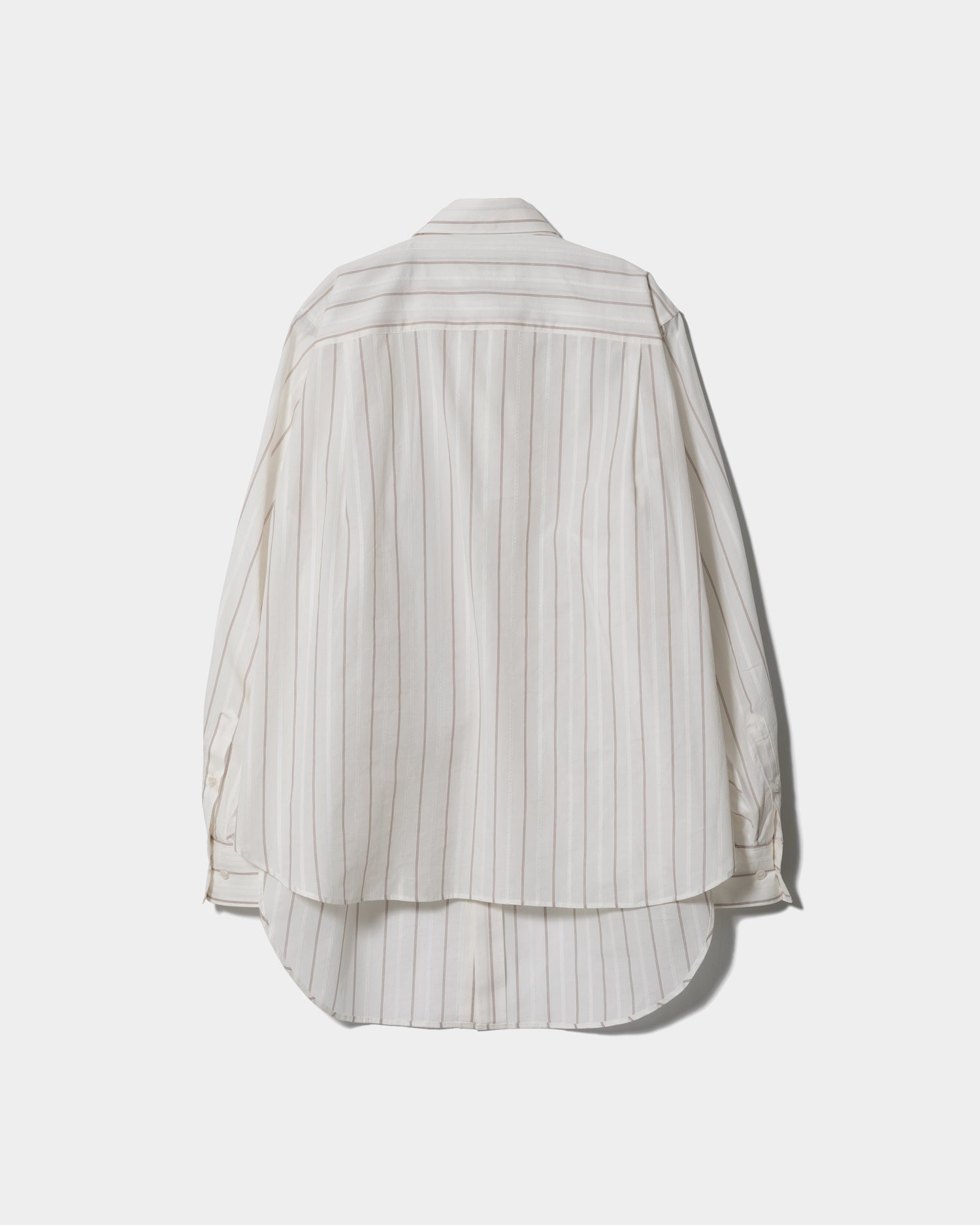 double-front cotton silk JQ stripe shirt – beautiful people