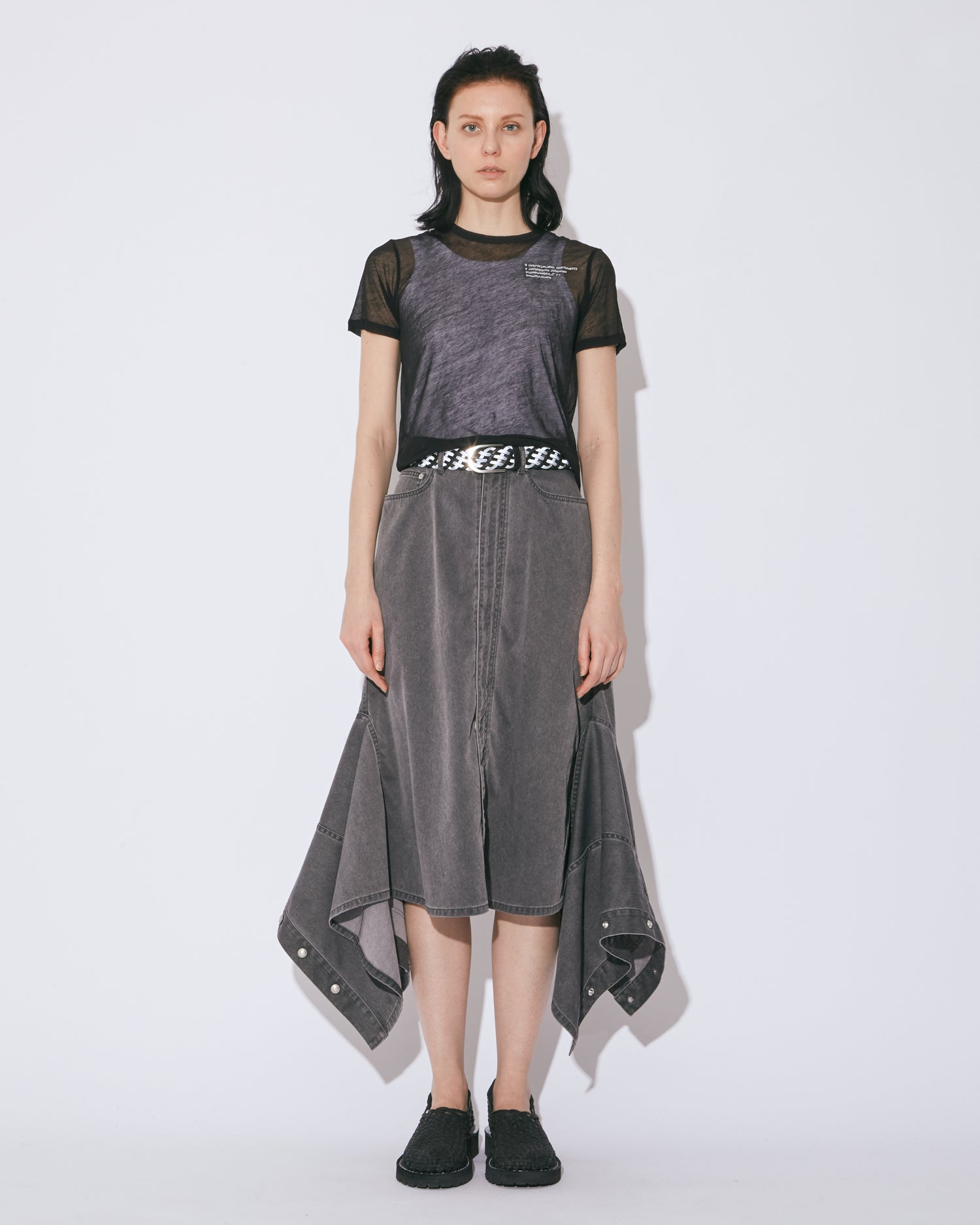 vintage nylon gabardin denim skirt – beautiful people online store