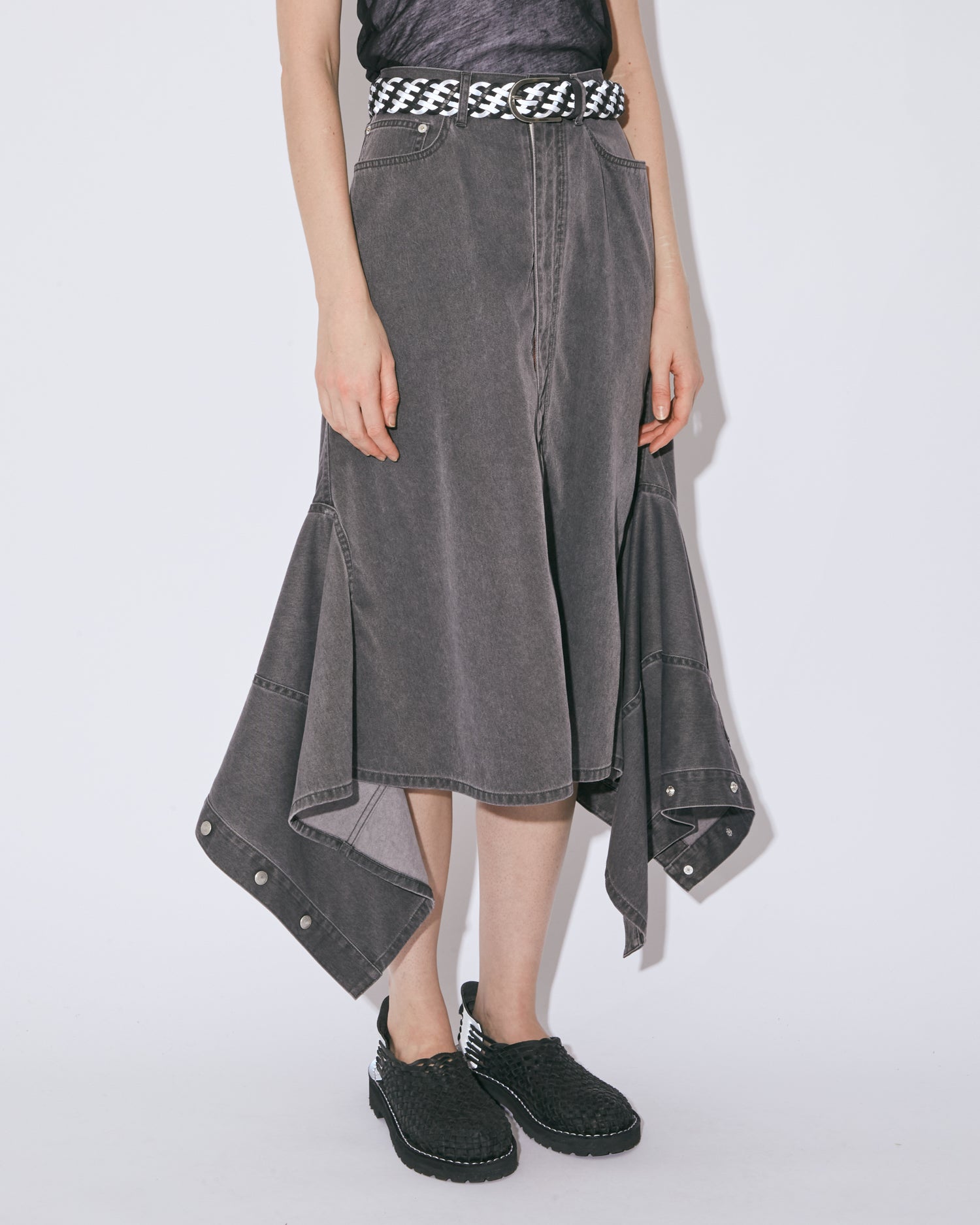 vintage nylon gabardin denim skirt – beautiful people online