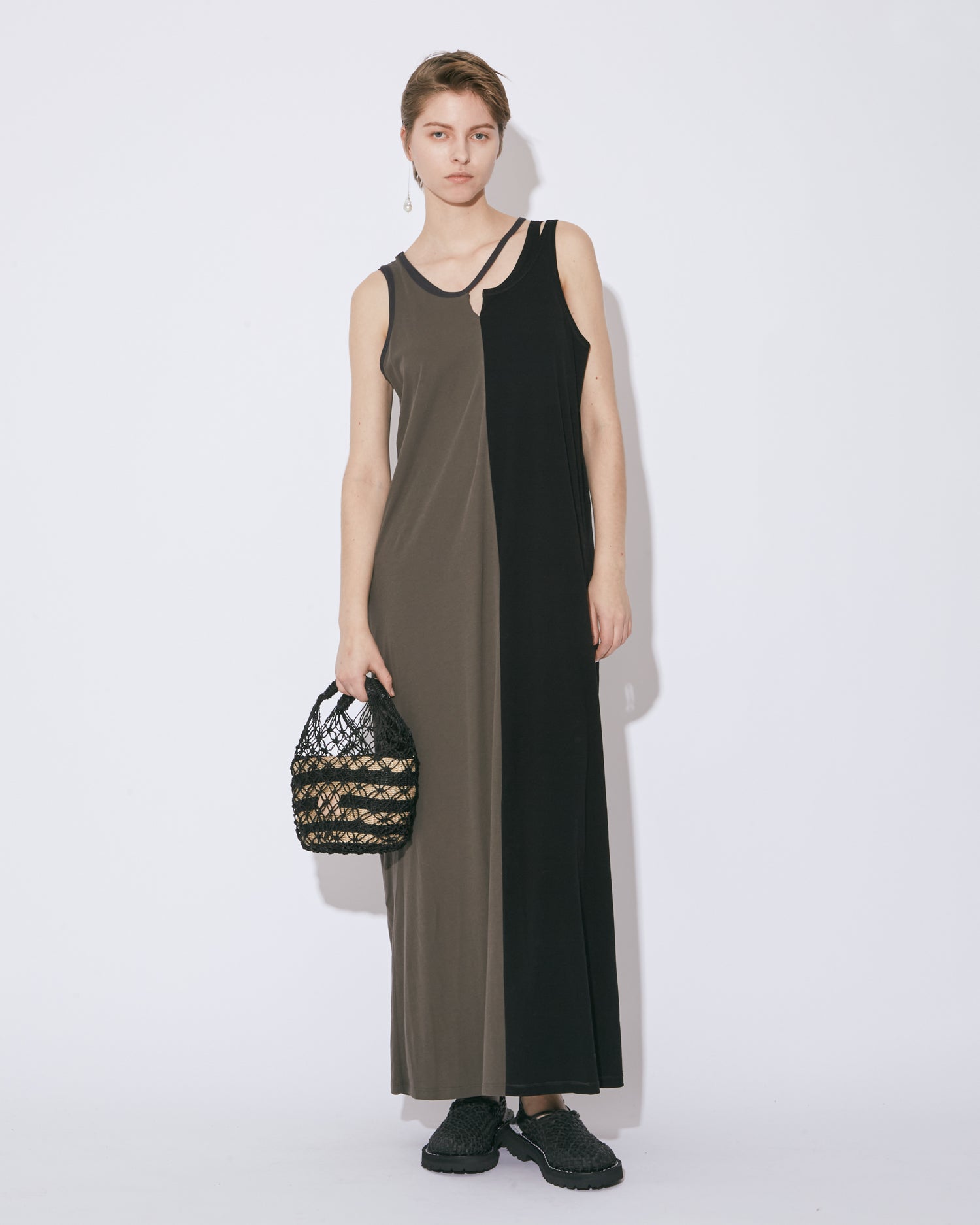 tropical wool mohair side tuck wide pants – beautiful people