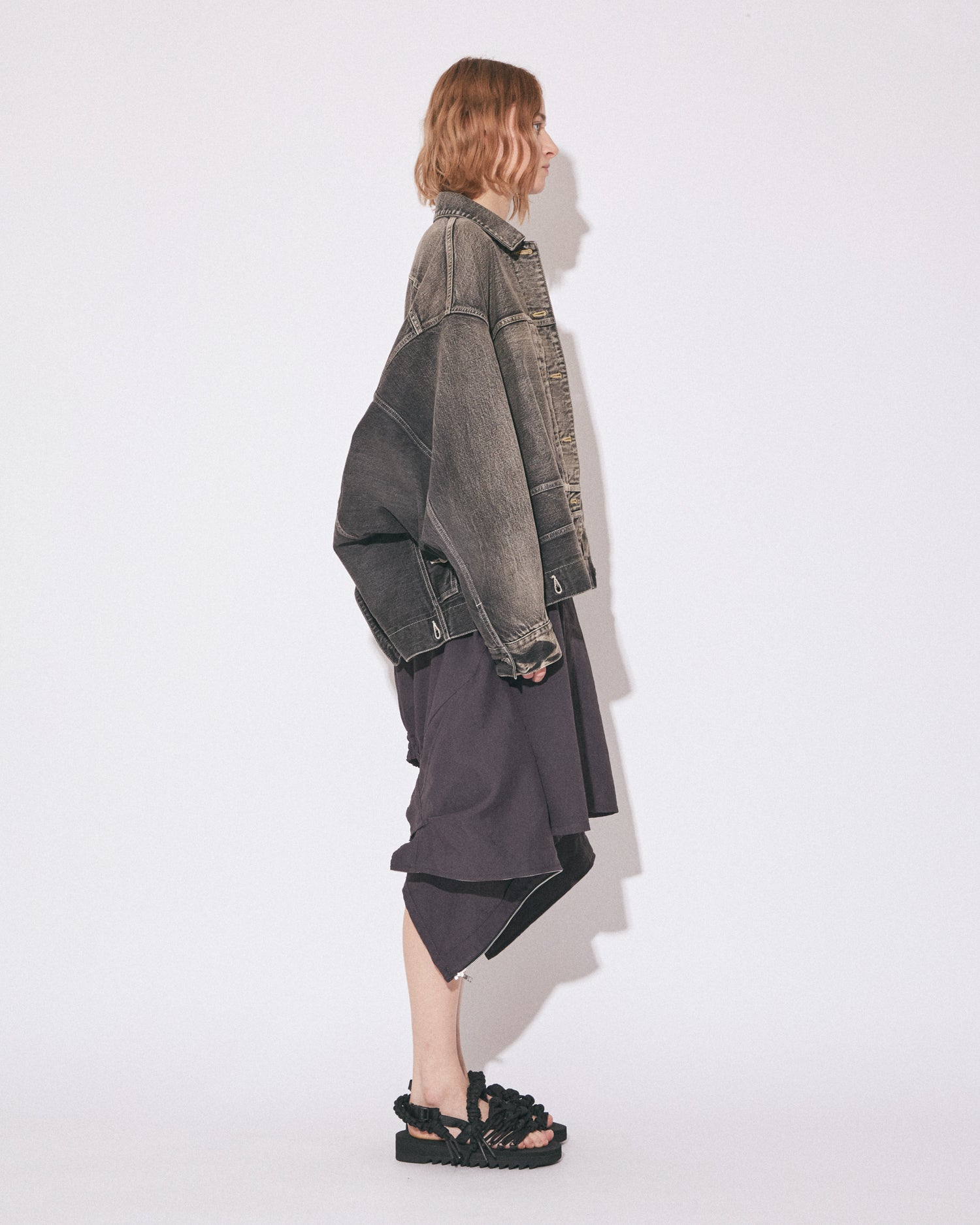 double-end selvedge blouson gradation black – beautiful people
