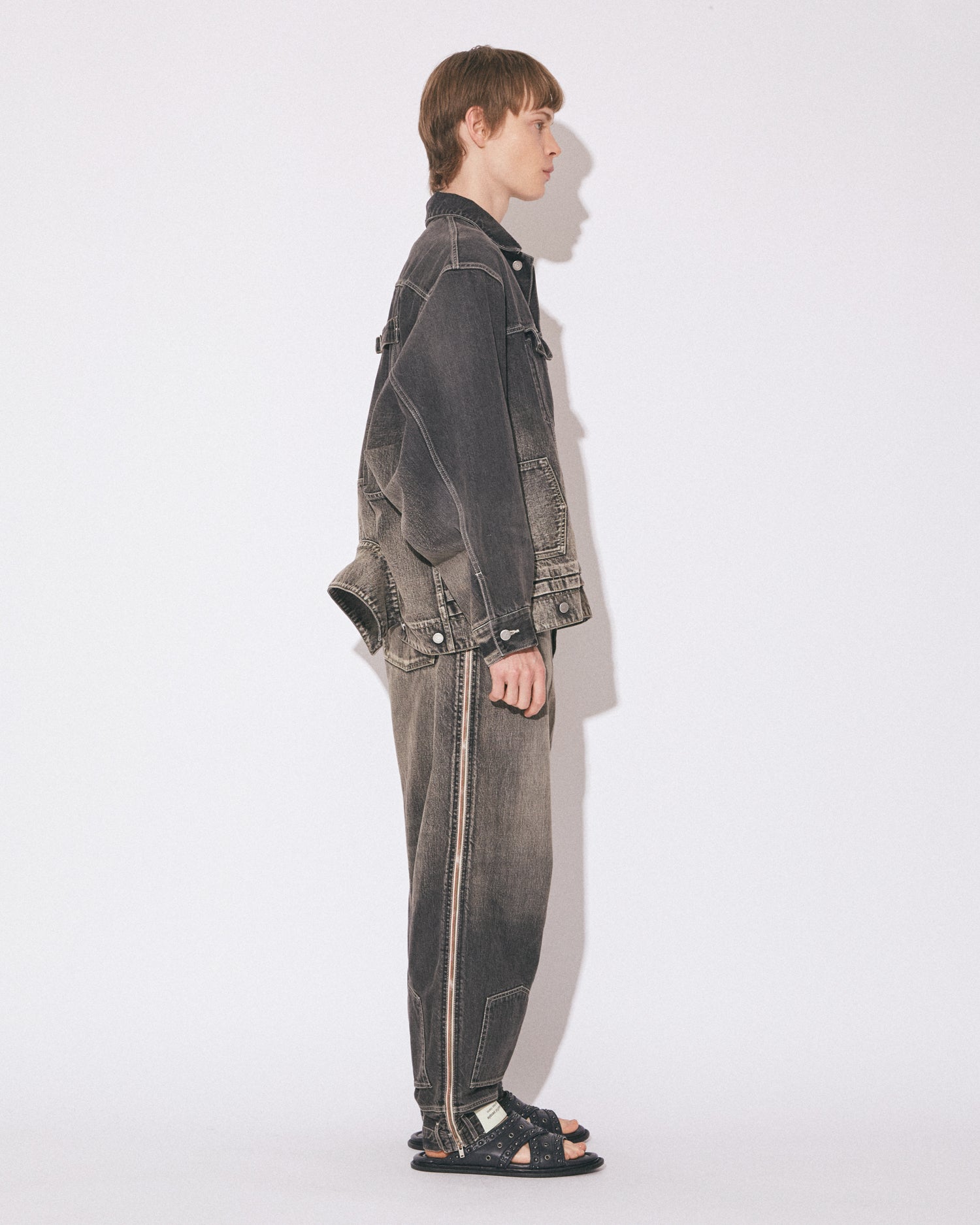 double-end selvedge blouson gradation black – beautiful people