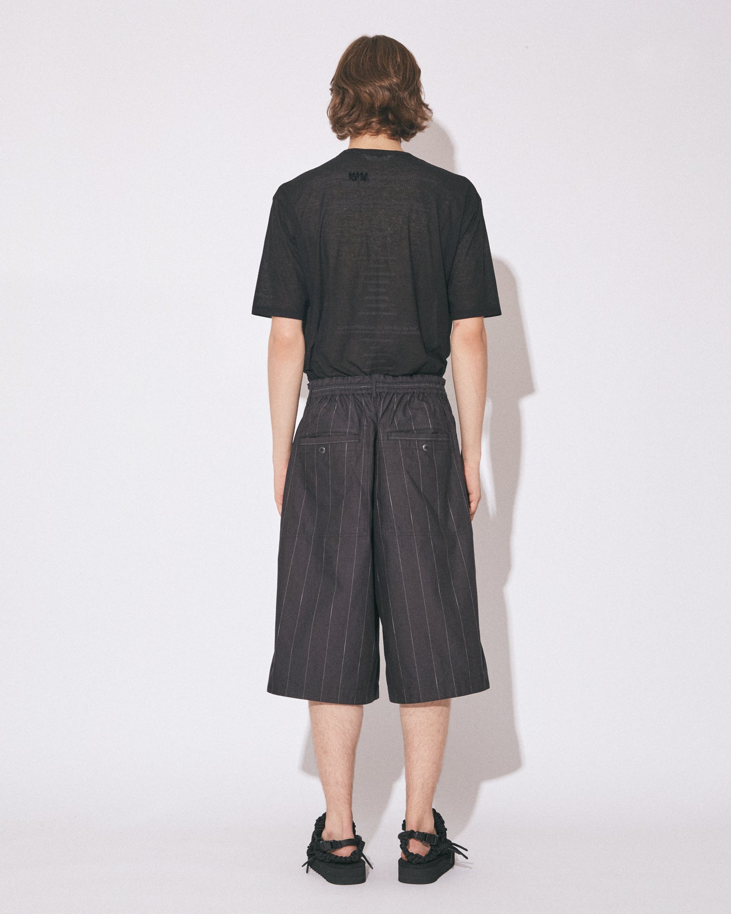 tropical wool mohair side tuck wide pants – beautiful people