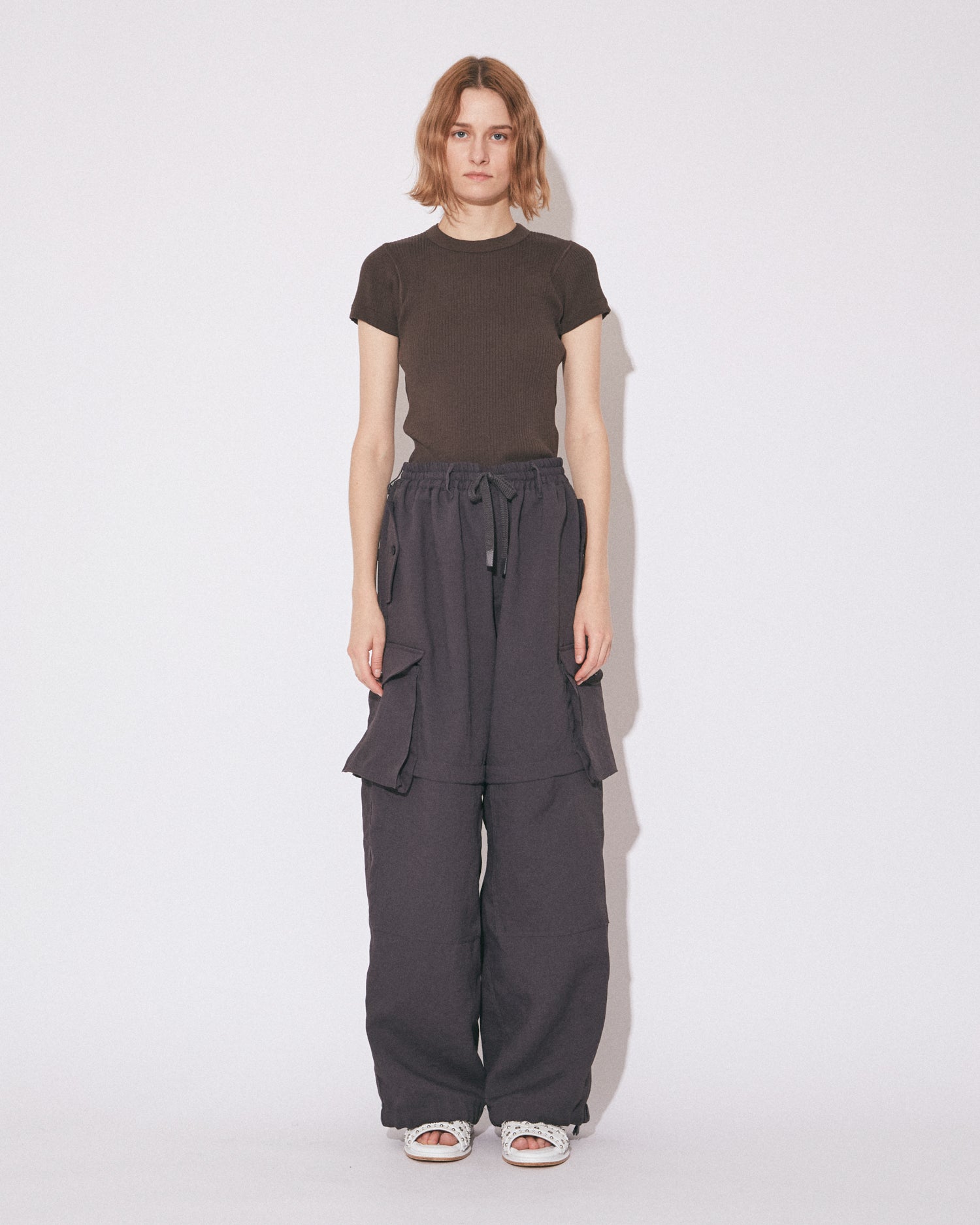 葉っぱbeautiful people tropical wool mohair side tuck wide pants – beautiful people