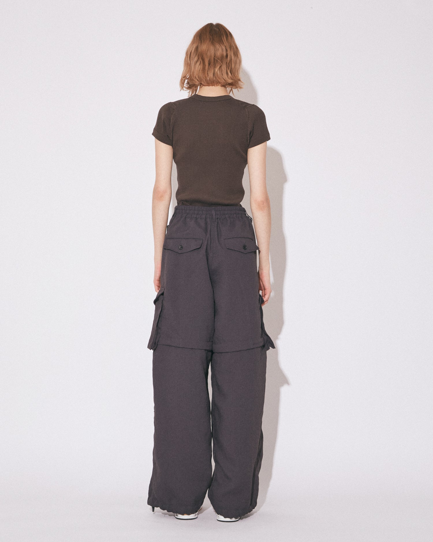 tropical wool mohair side tuck wide pants – beautiful people