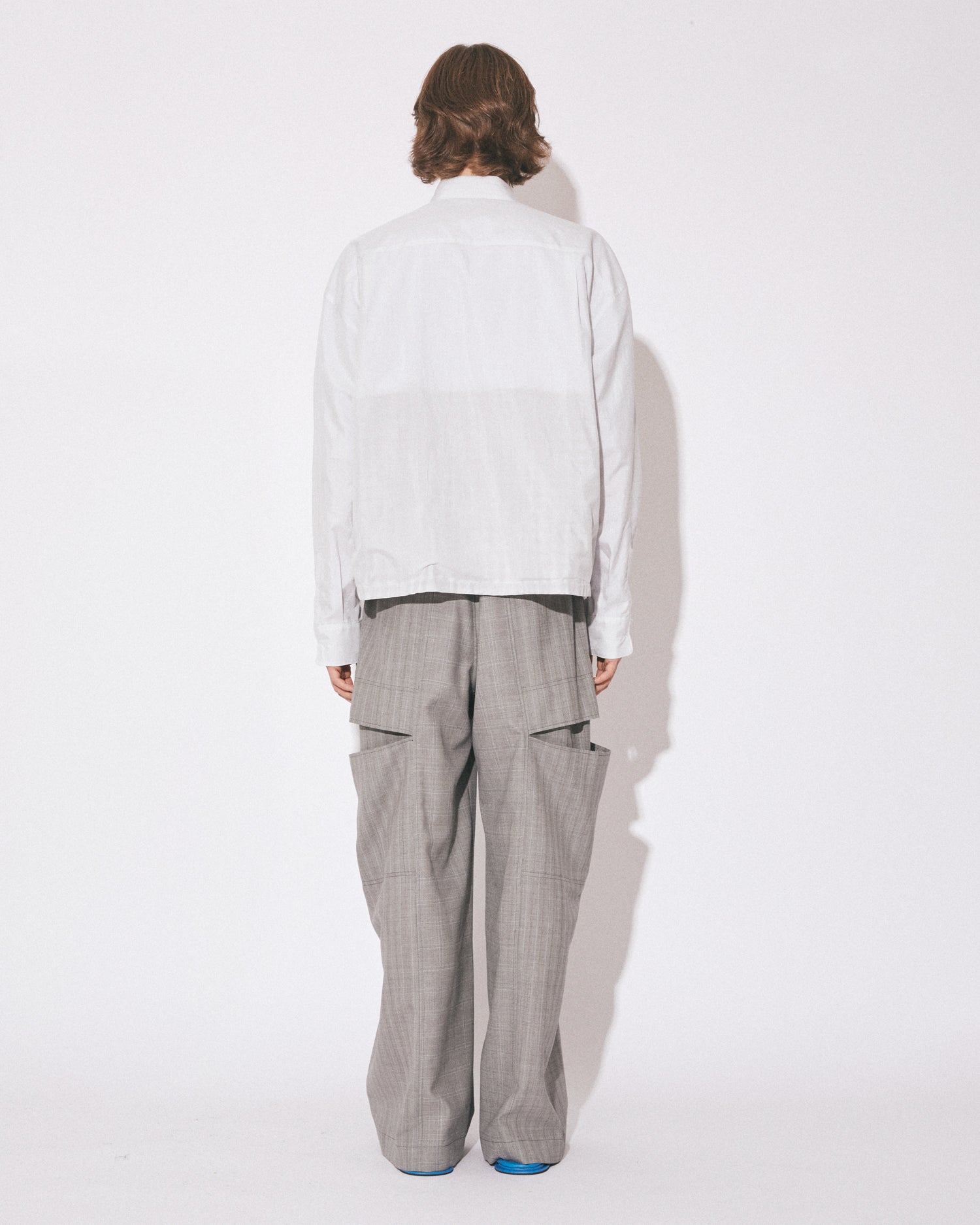 tropical wool mohair side tuck wide pants – beautiful people