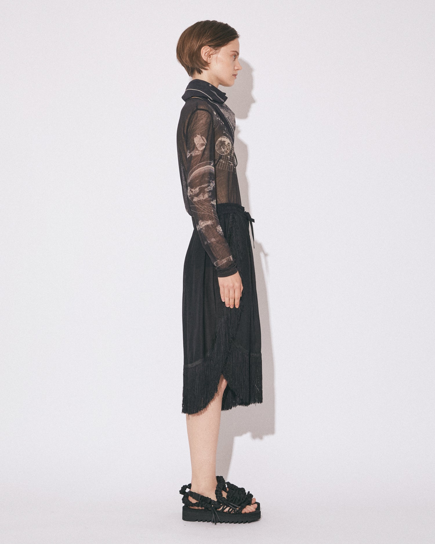 cosmos シアージャージークルーネックトップ cosmos sheer jersey crew neck top – beautiful people online store