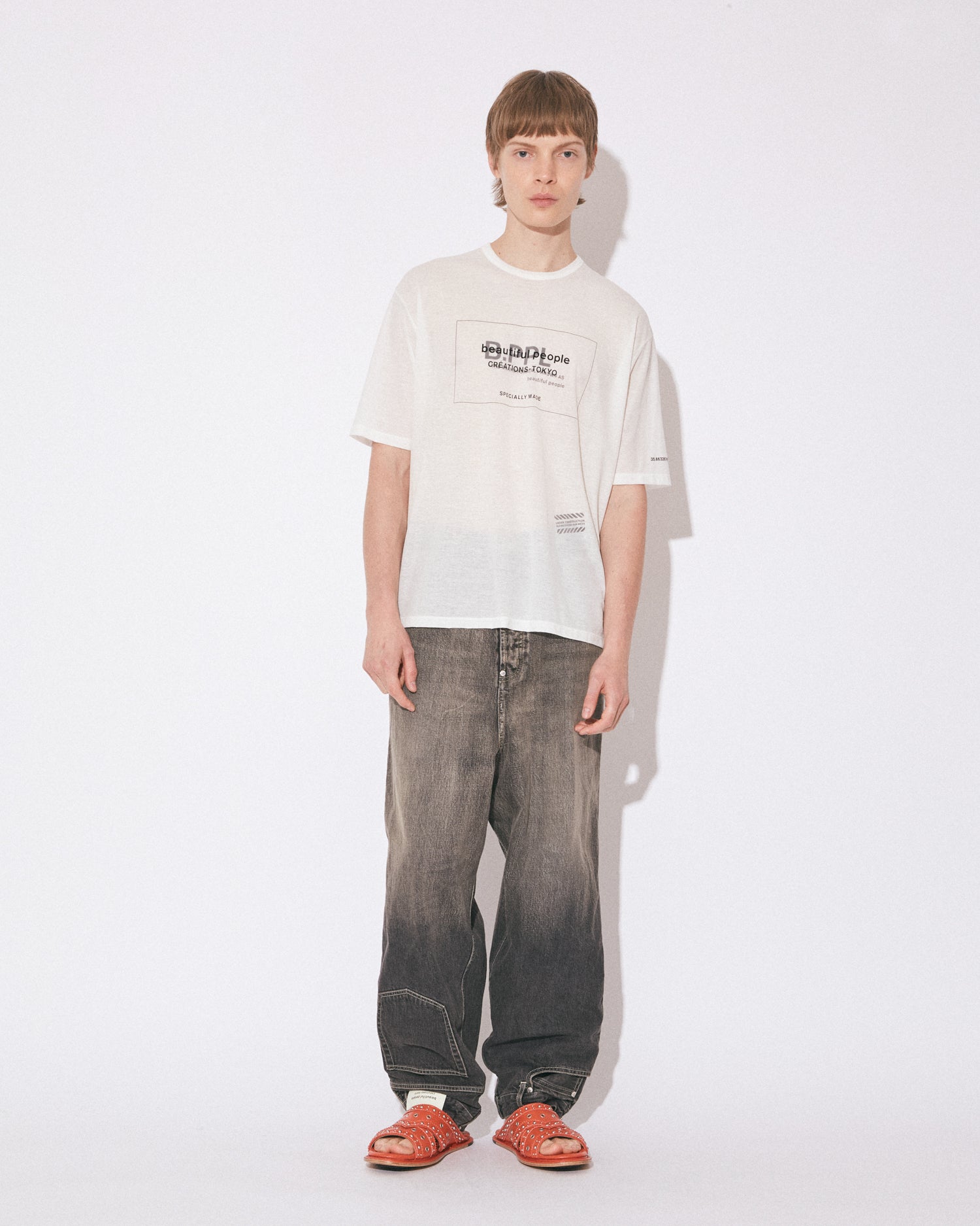 double-end selvedge denimpants gradation black – beautiful people