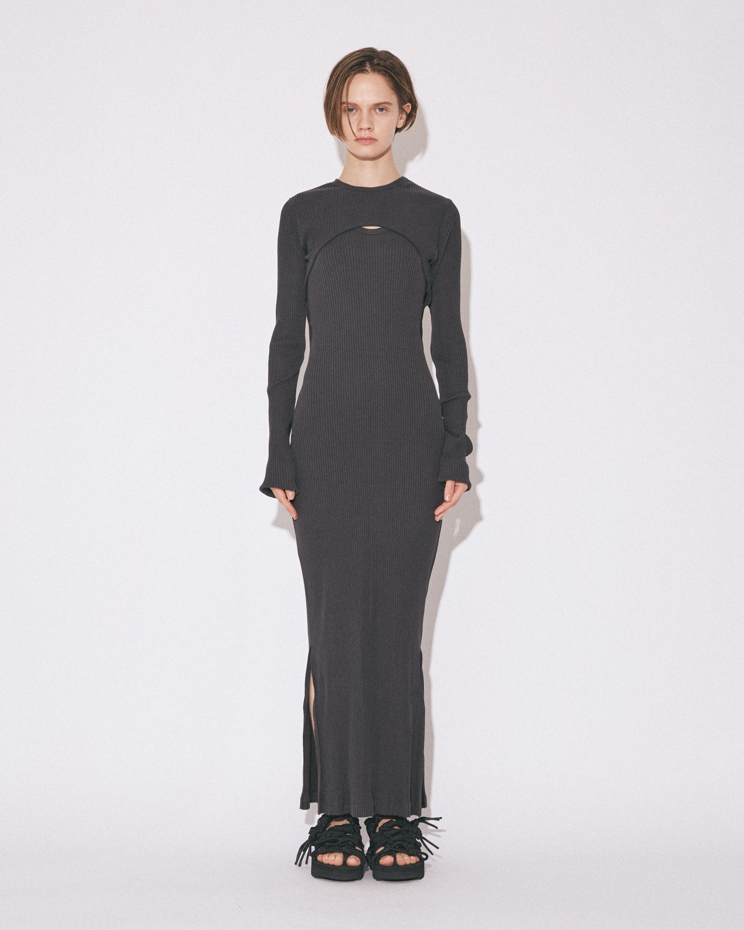 Yconnect rasogiza rib long dress – beautiful people online store