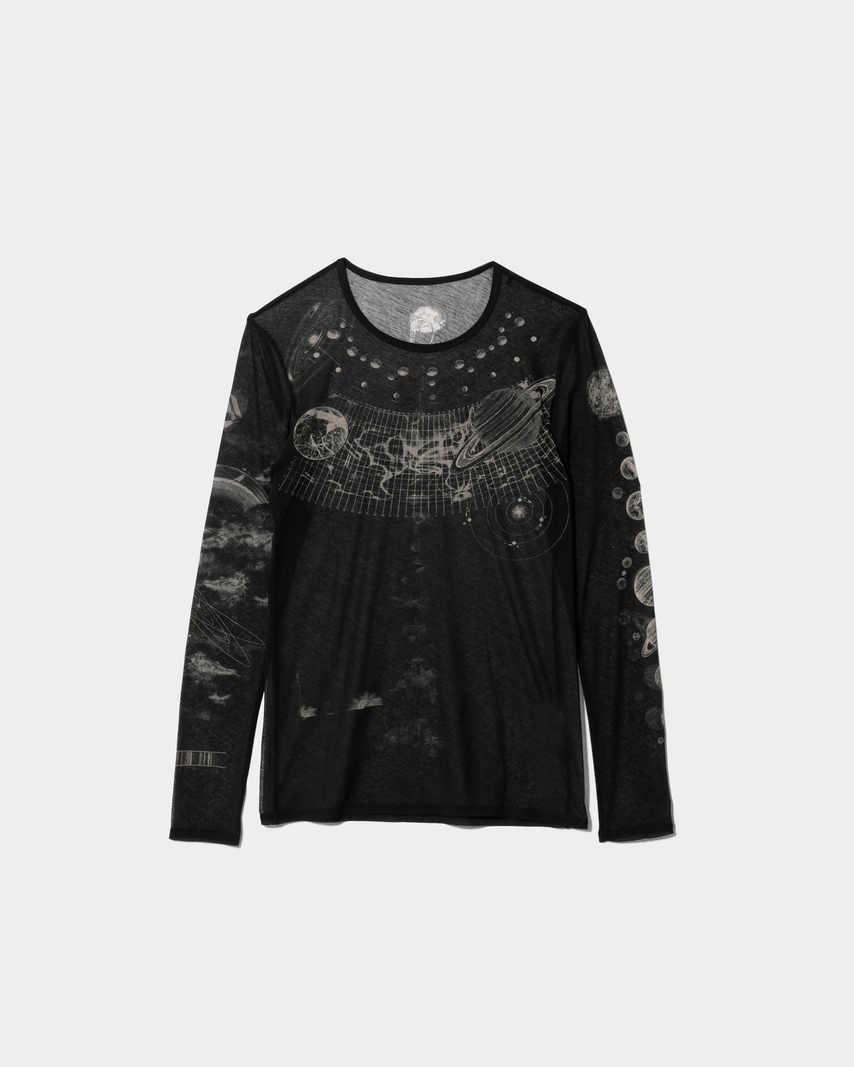 cosmos sheer jersey crew neck top – beautiful people online store