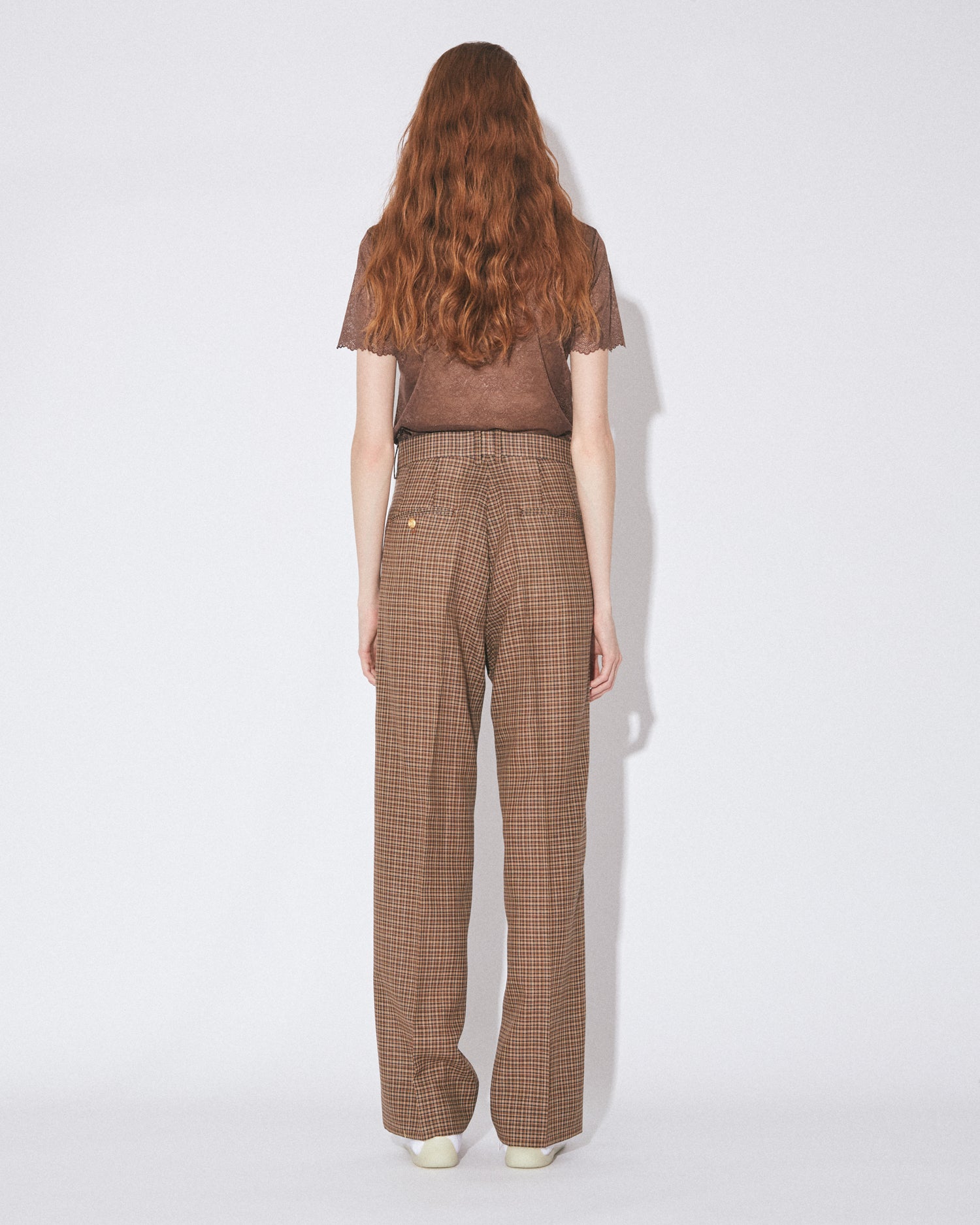 tropical wool mohair side tuck wide pants – beautiful people