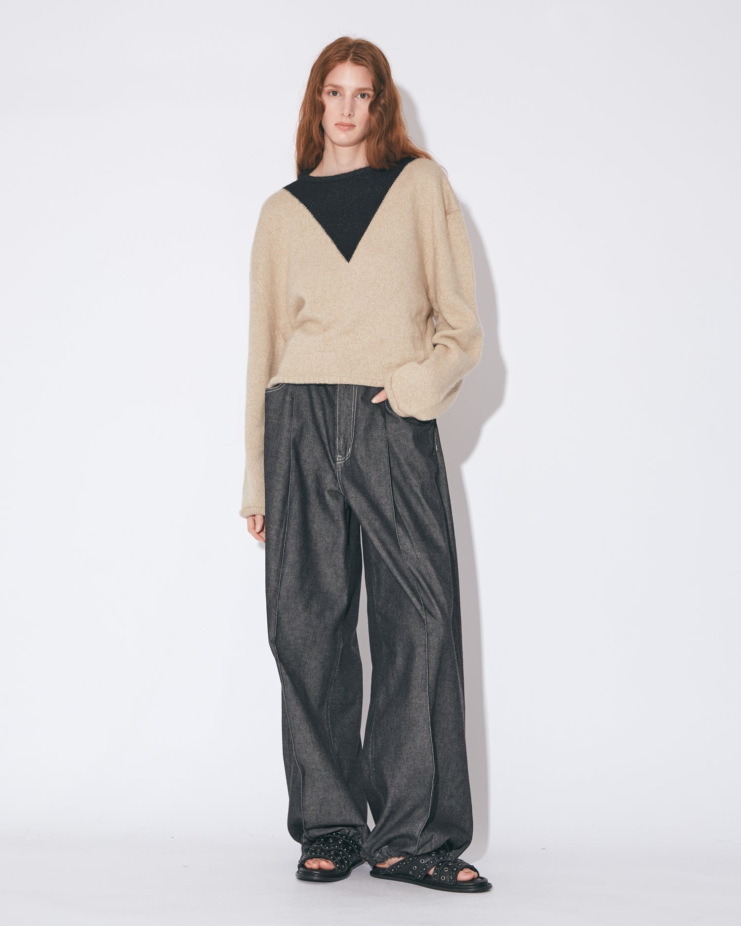 む*じ様 beautiful people wool tuck widepant 【公式通販】
