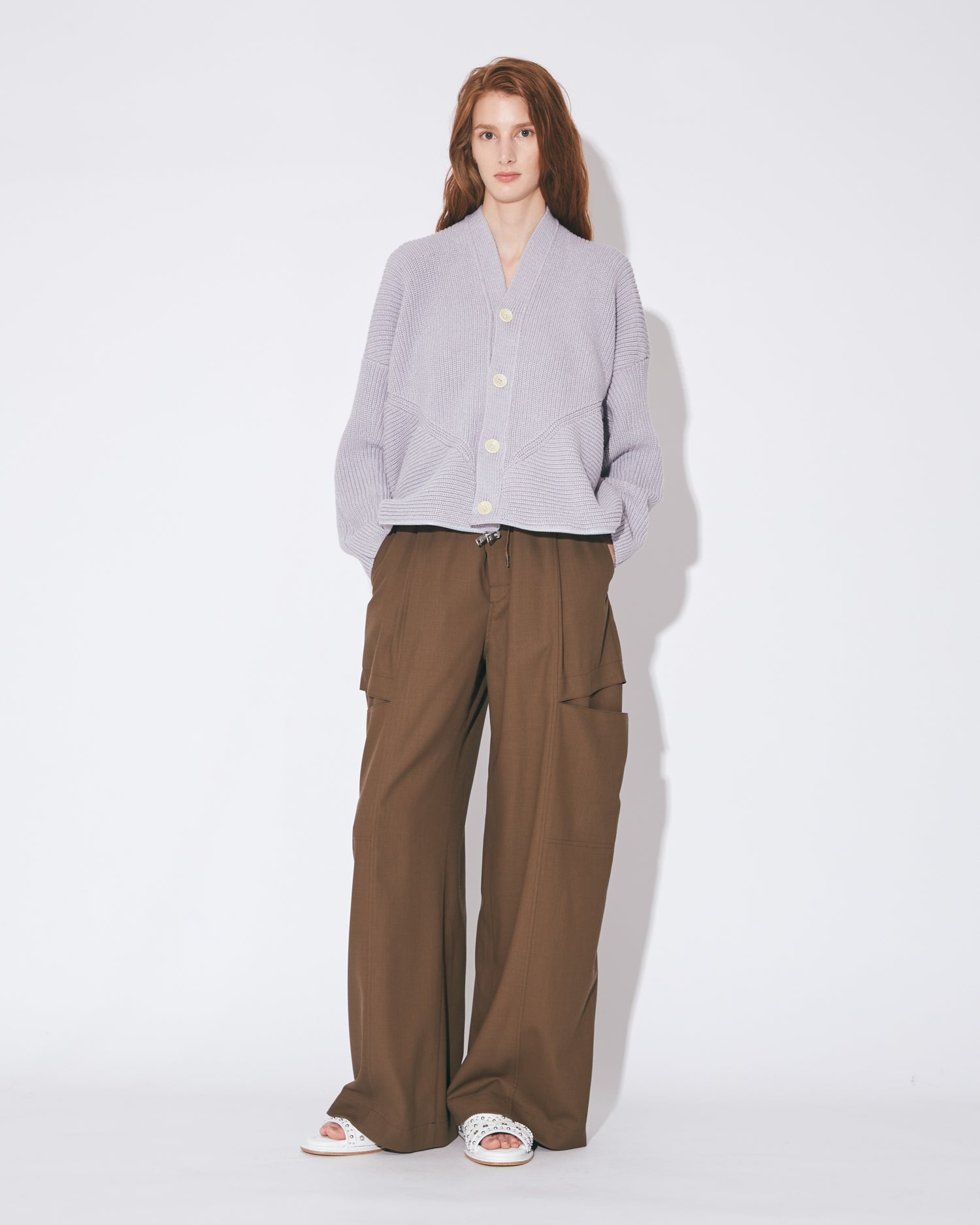 double-end fluffed cotton cardigan – beautiful people online store