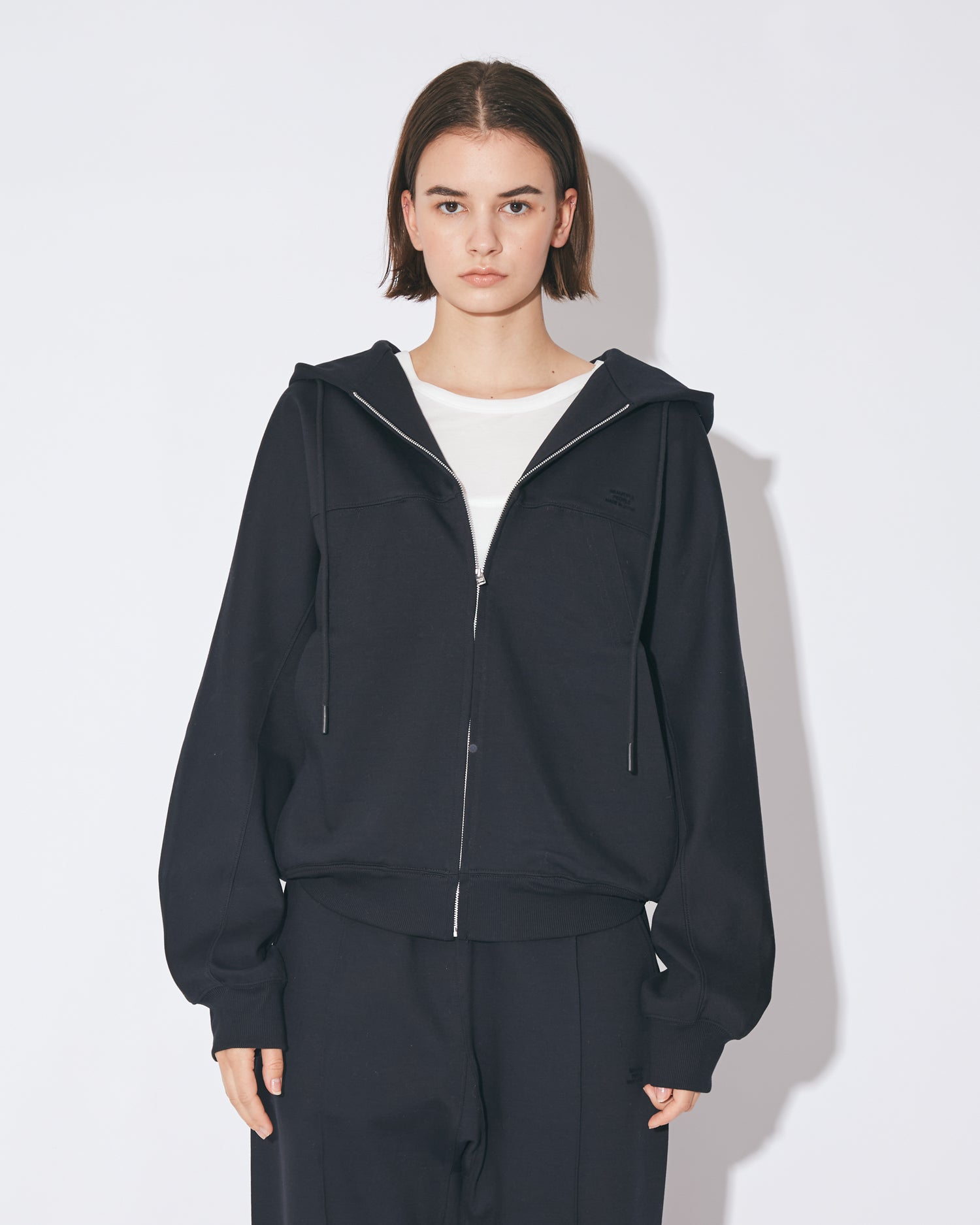 【極美品】2024SS✨ANAYI ダブルジャージーパーカー 36 ペプラム compact double jersey no shoulder zip parka – beautiful people