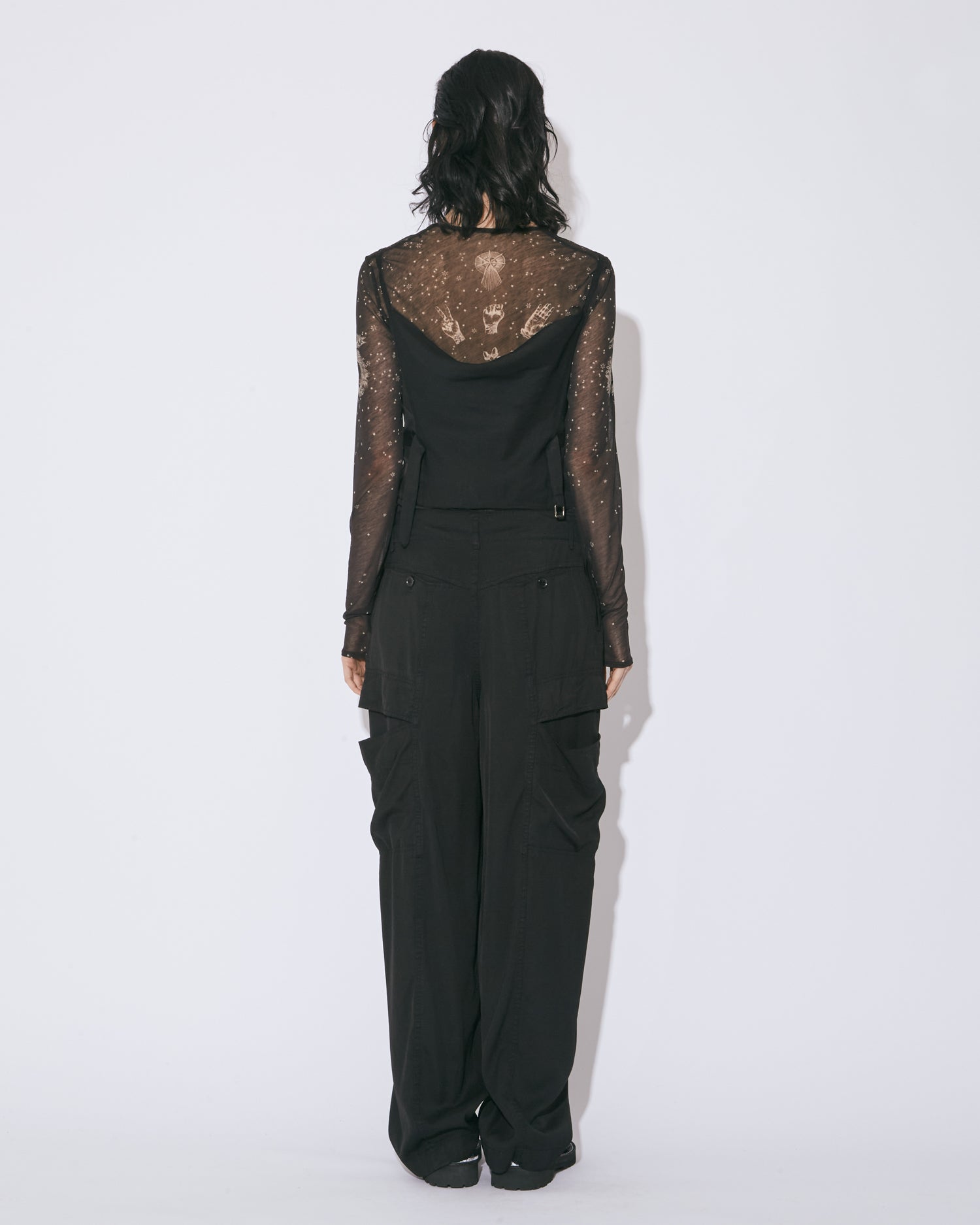 tropical wool mohair side tuck wide pants – beautiful people