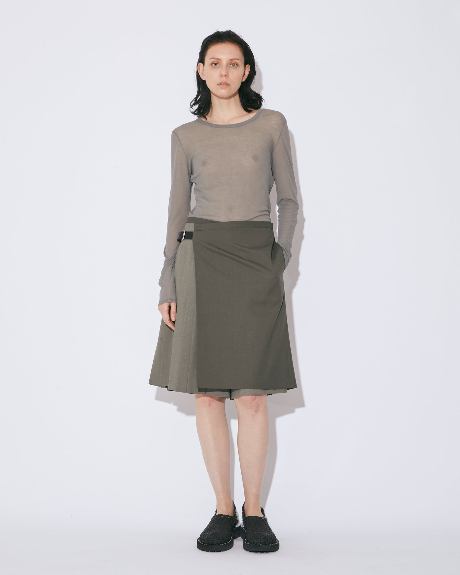 【新品】beautiful people sheer jersey longT sheer jersey rib logo print longT – beautiful people online