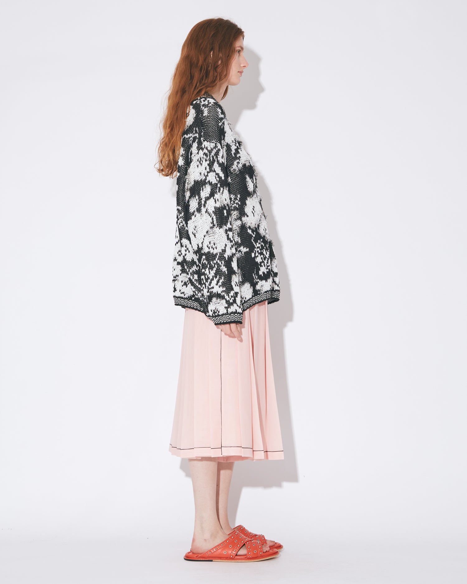 cotton flower damaged jacquard pullover – beautiful people online