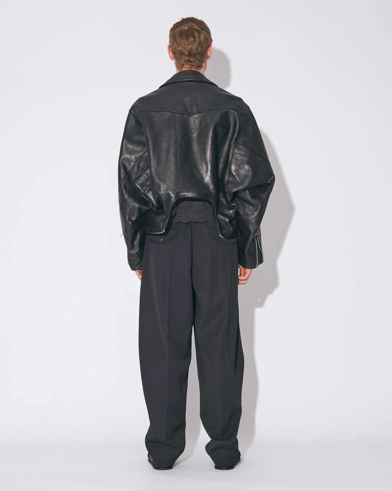 double-end vintage leather racing jacket – beautiful people online