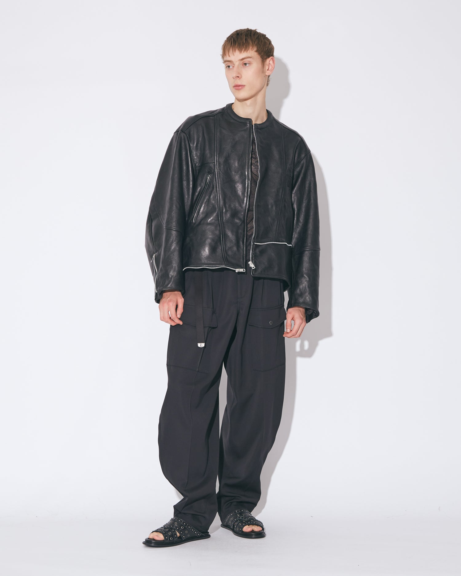 double-end vintage leather racing jacket – beautiful people online