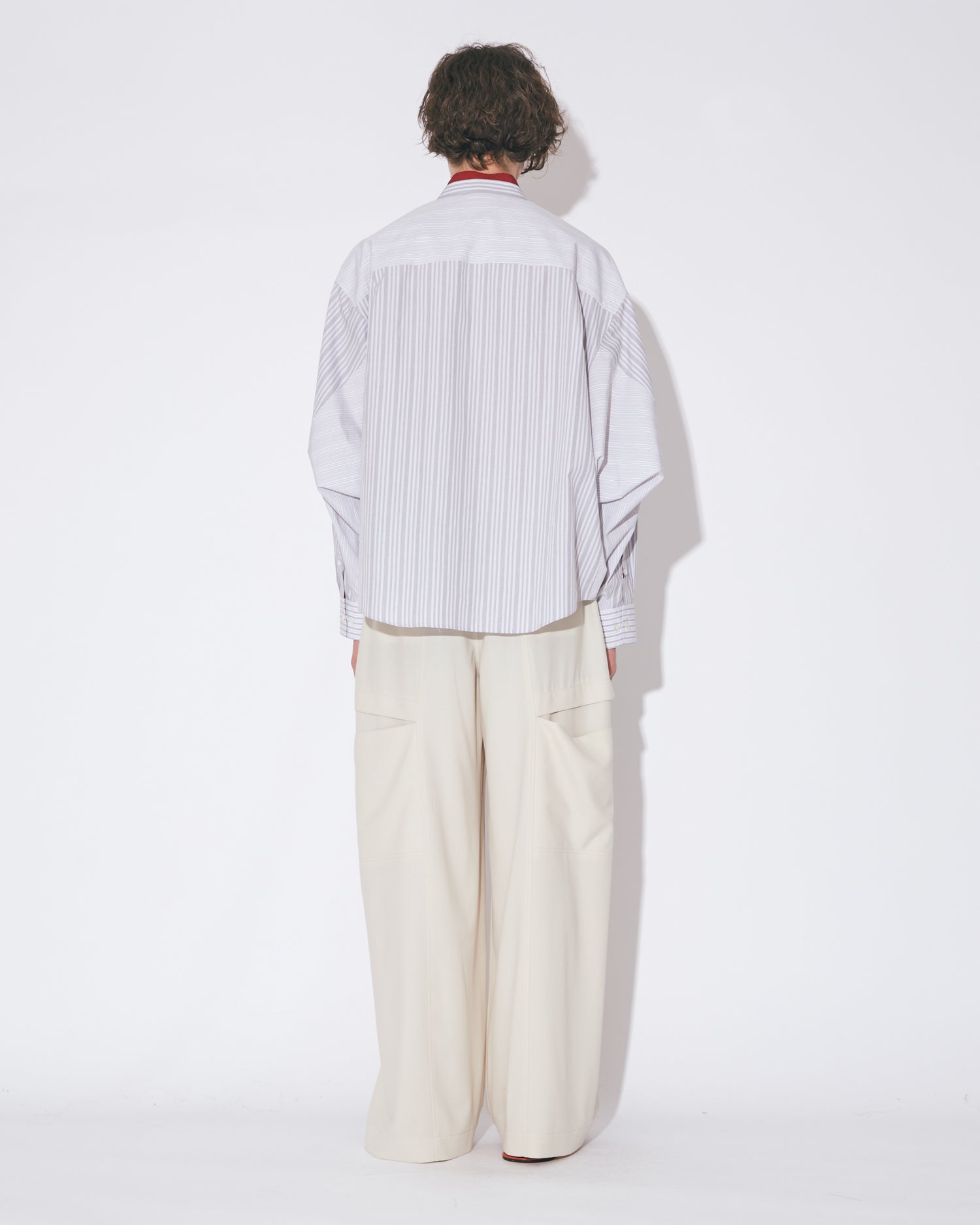 tropical wool mohair side tuck wide pants – beautiful people