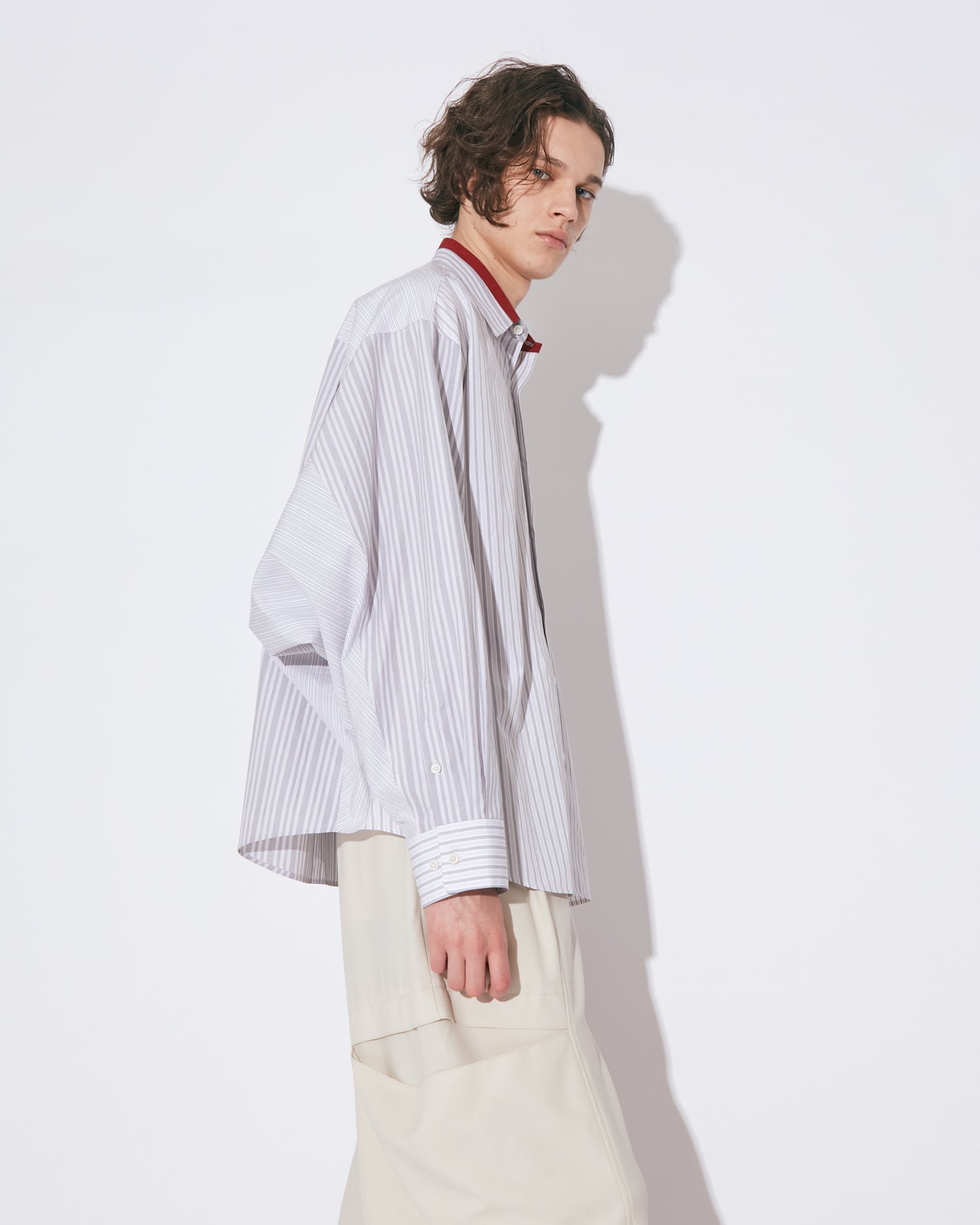finx cotton stripe fan shape shirts – beautiful people online store