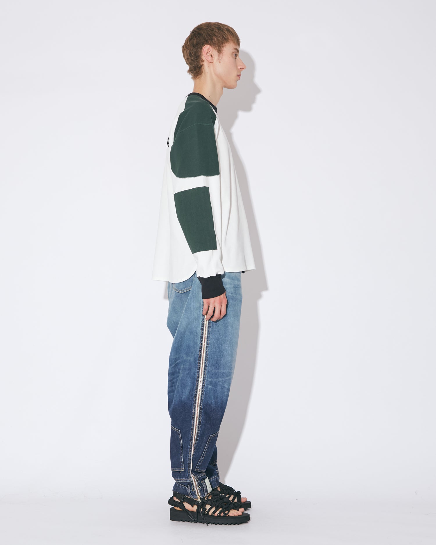 tropical wool mohair side tuck wide pants – beautiful people