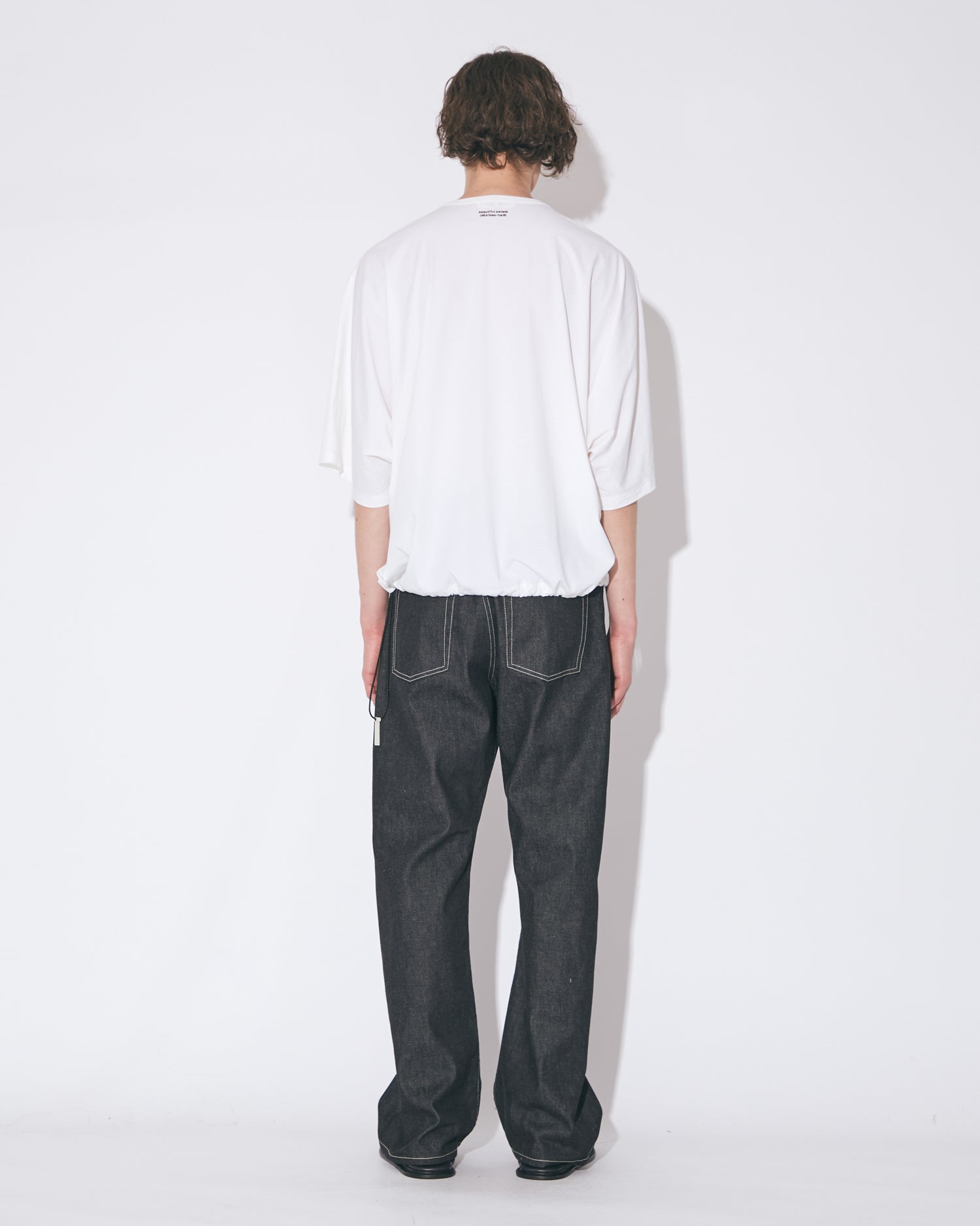 tropical wool mohair side tuck wide pants – beautiful people
