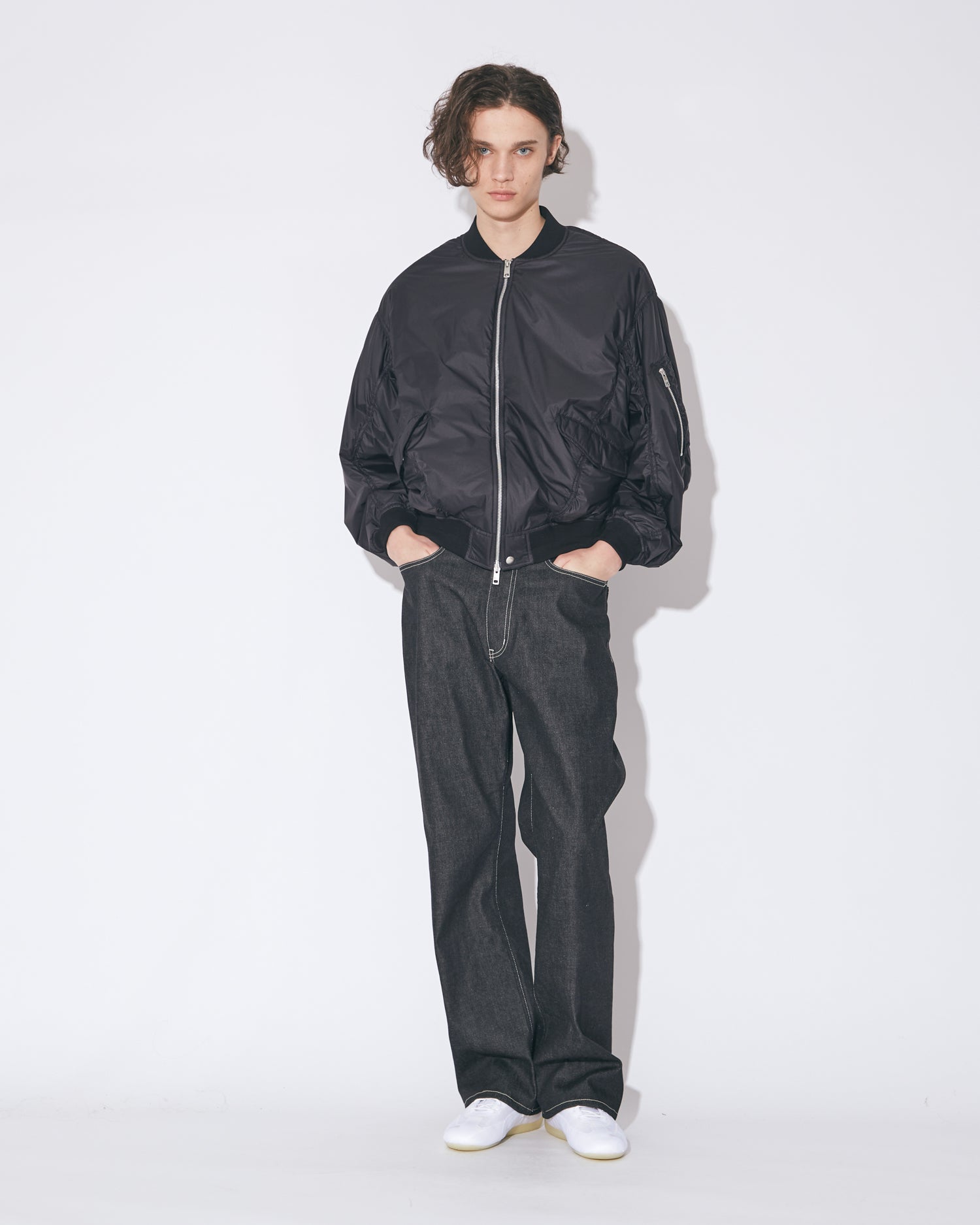 beautiful people ナイロンMA-1 短丈 nylon ripstop fan shape MA-1 blouson – beautiful people online store