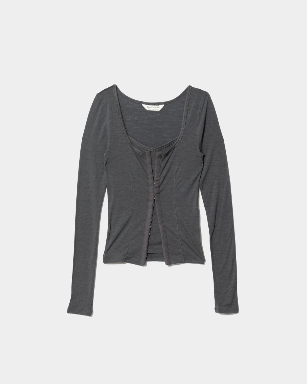 beautiful people カーディガン ネイビー double-front washable wool jersey cardigan – beautiful people