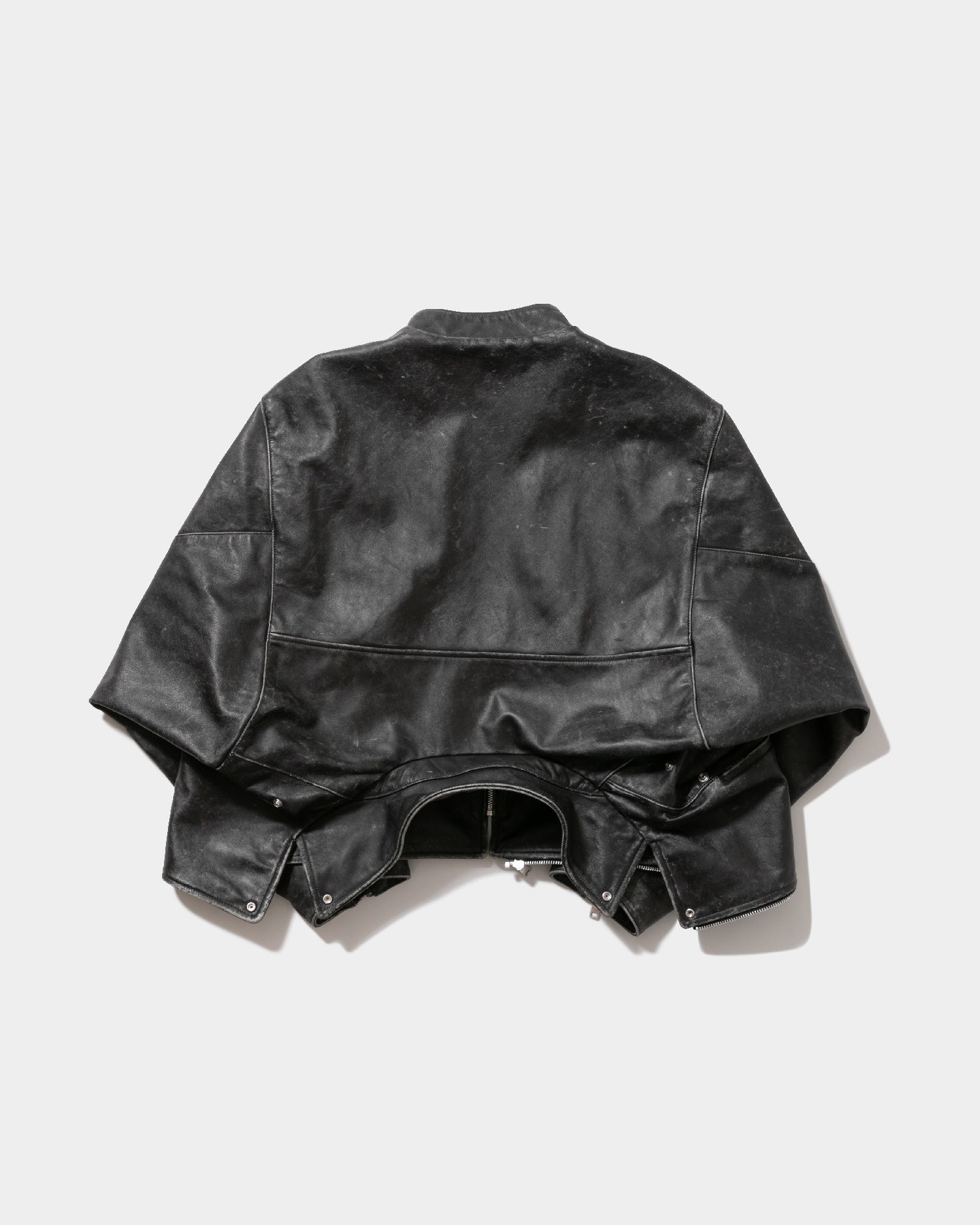 double-end stone wash leather jacket – beautiful people