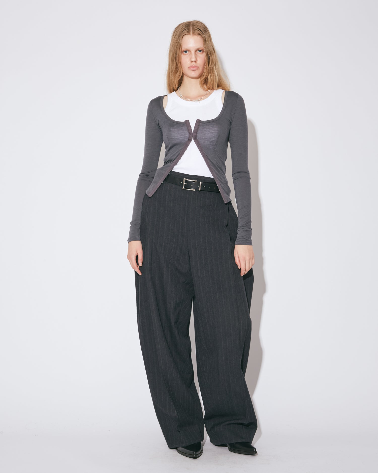 double-front washable wool jersey cardigan – beautiful people