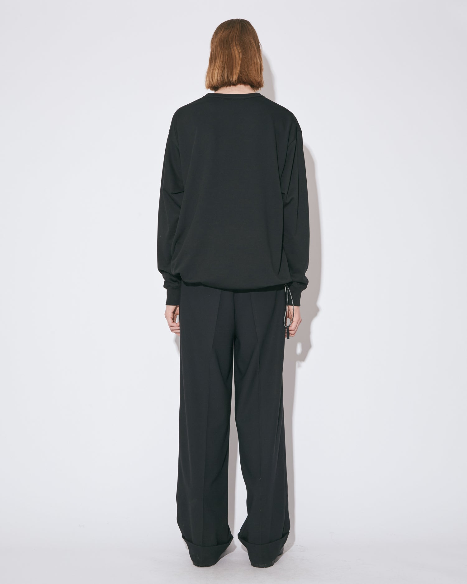 tropical wool mohair side tuck wide pants – beautiful people