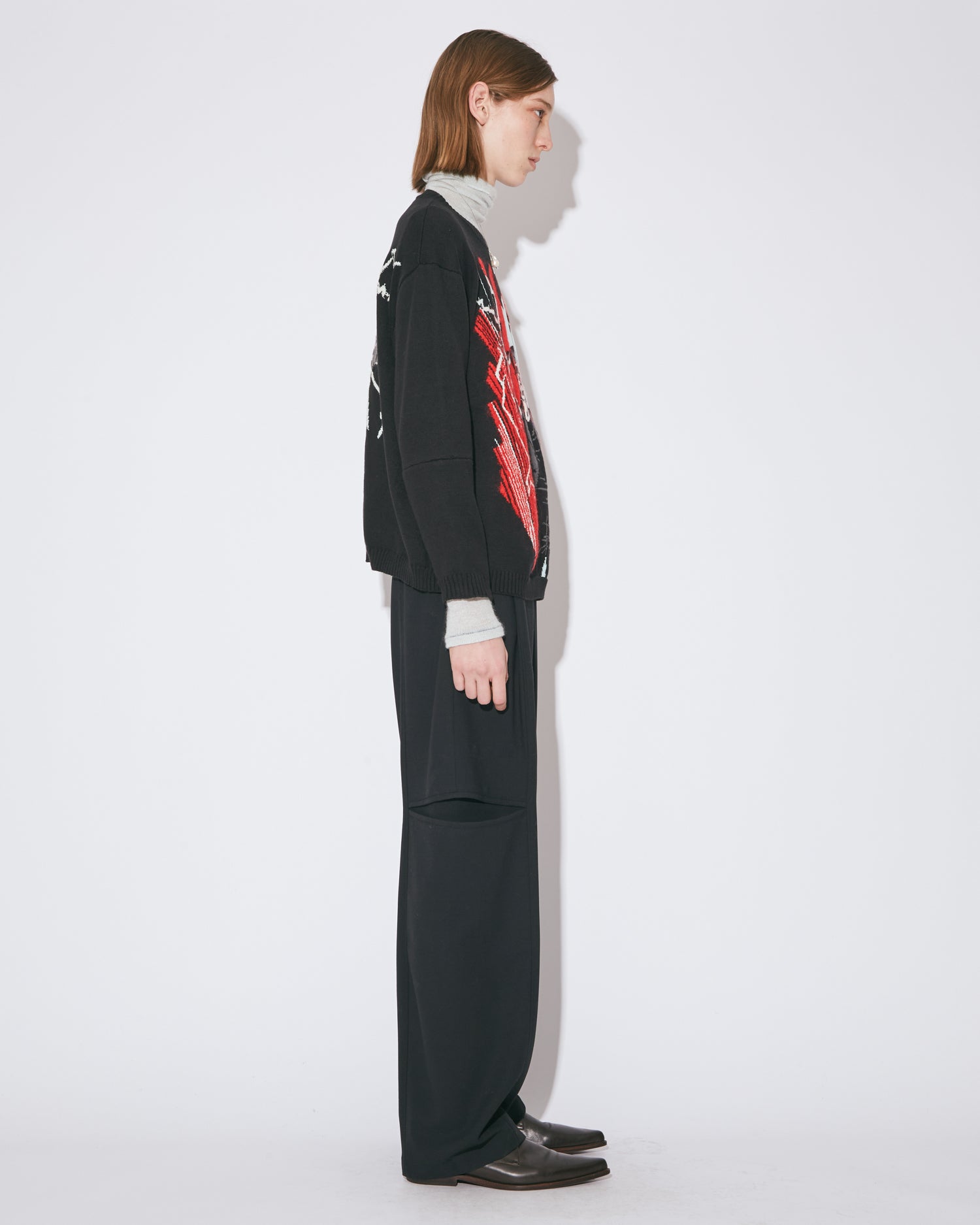 tropical wool mohair side tuck wide pants – beautiful people