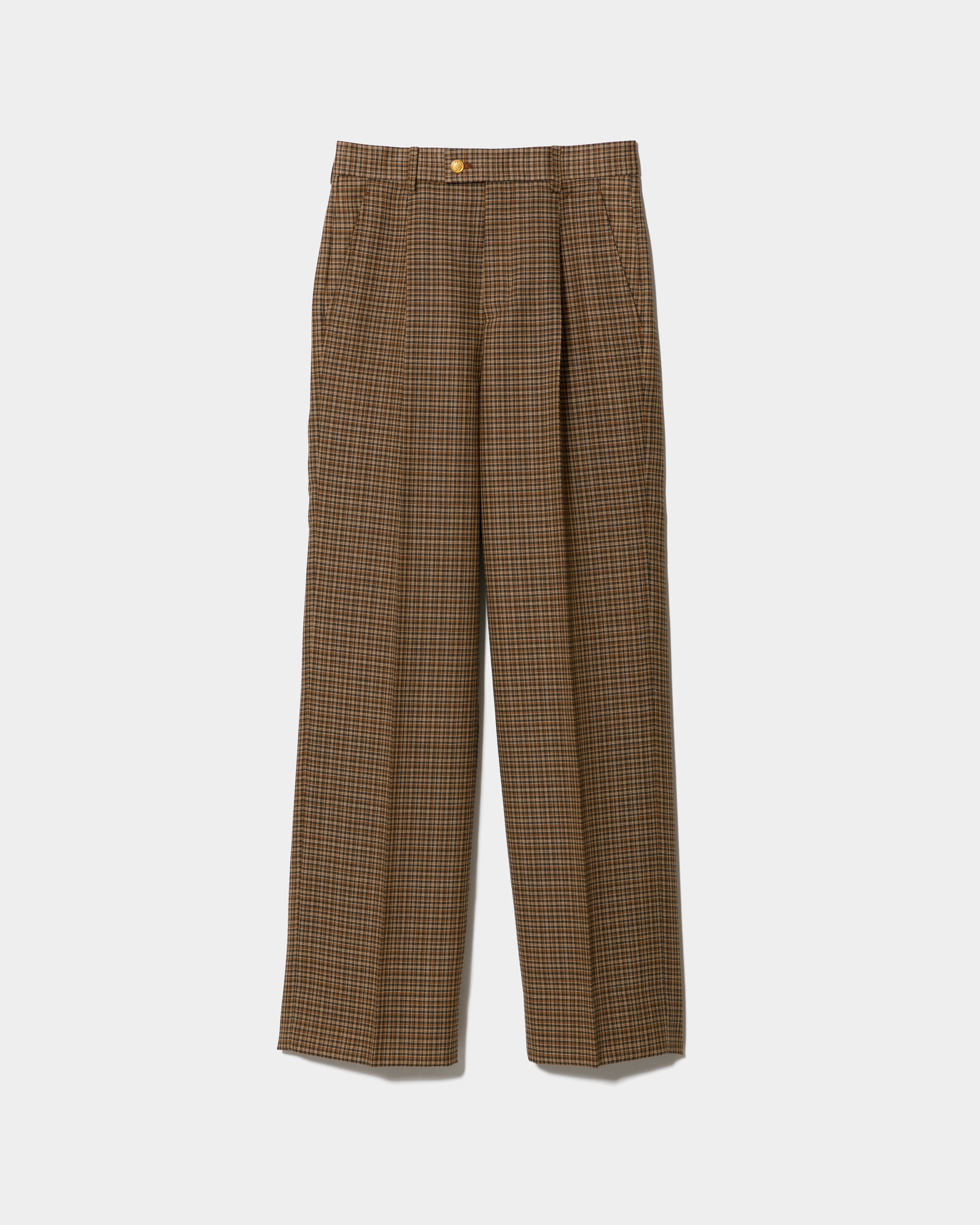 tropical wool mohair side tuck wide pants – beautiful people