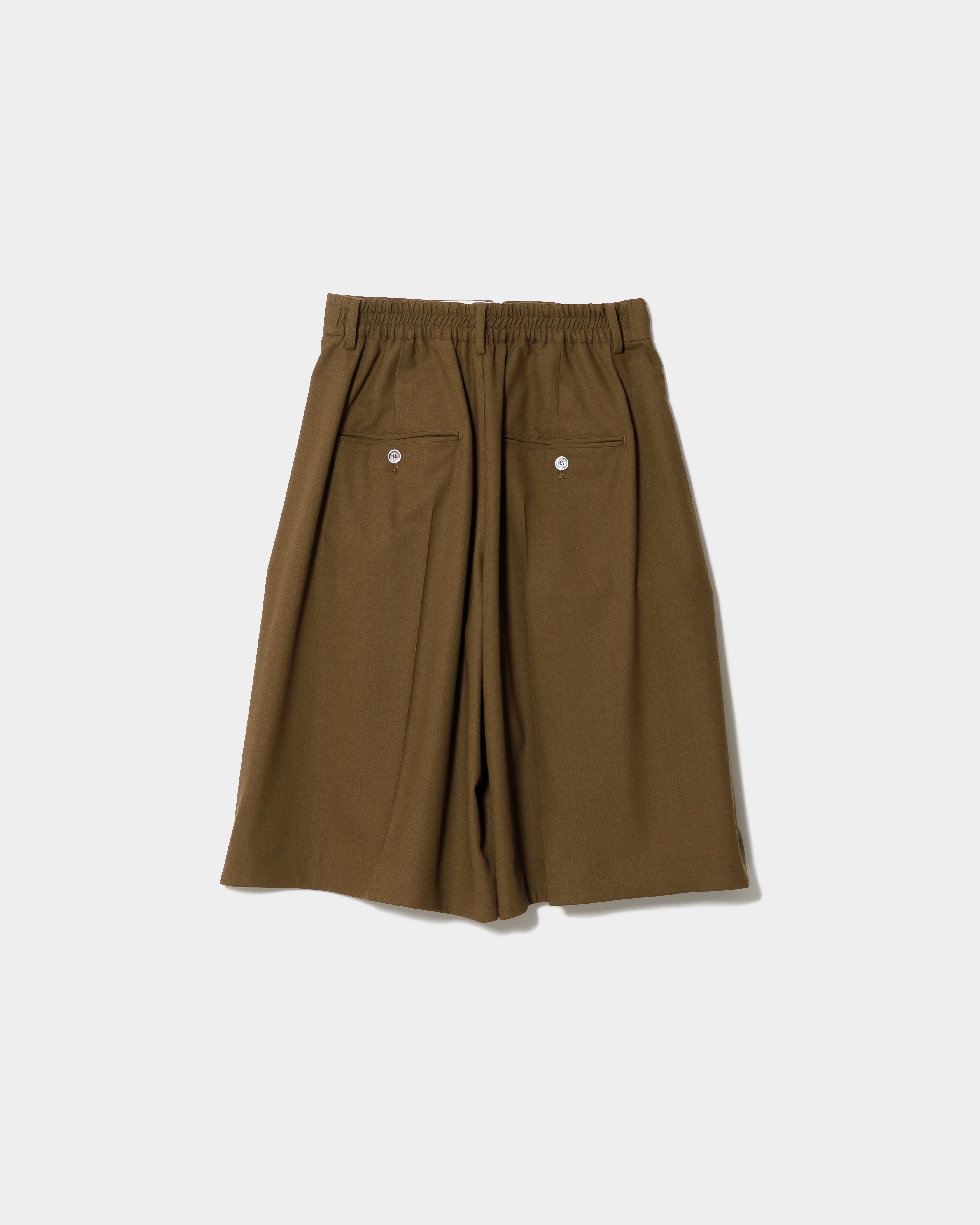 tropical wool mohair side tuck wide pants – beautiful people