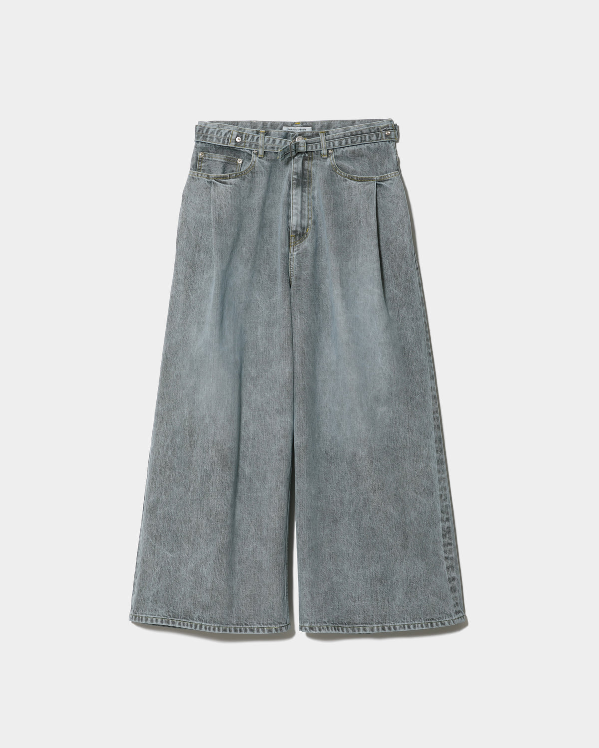tropical wool mohair side tuck wide pants – beautiful people 