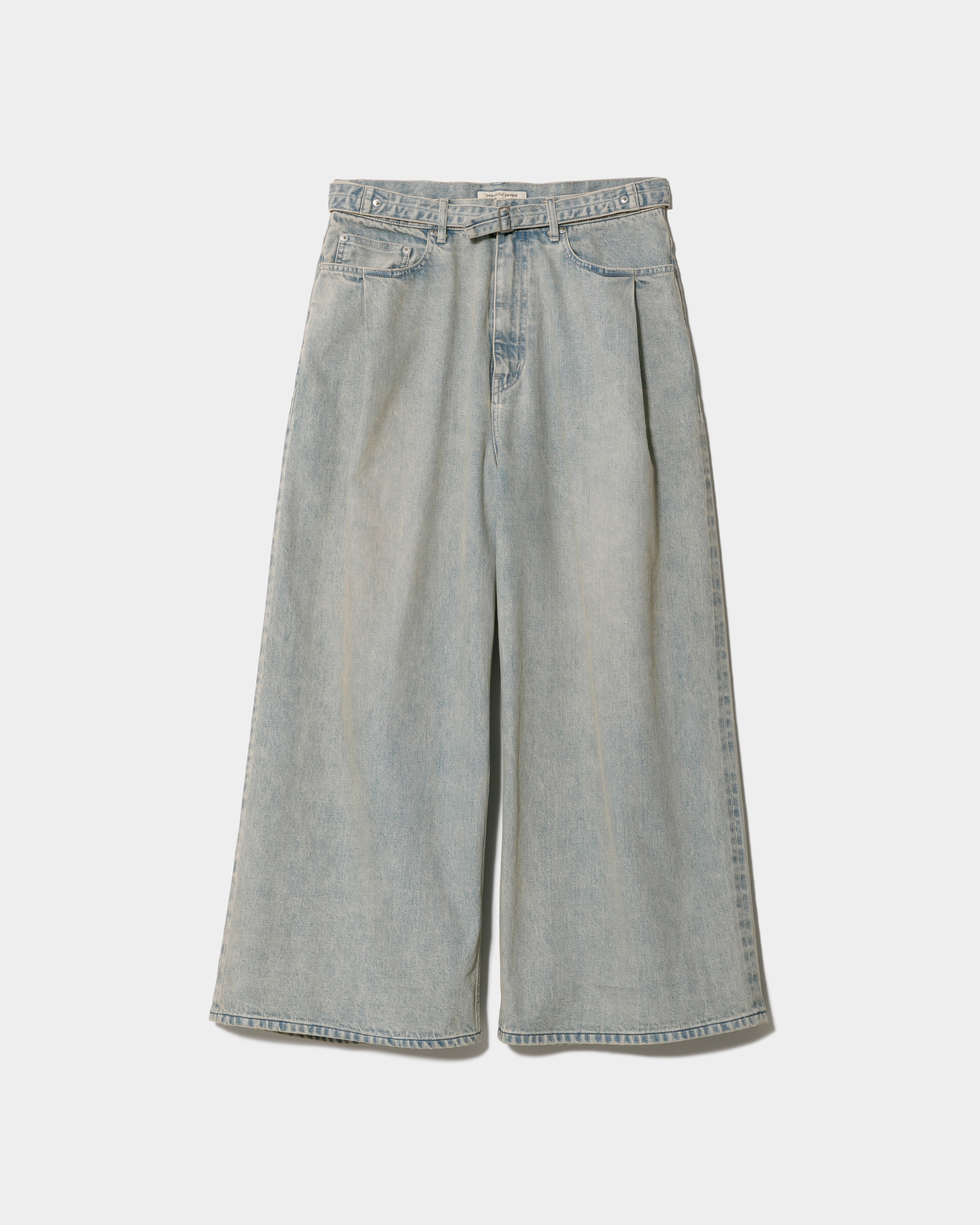 tropical wool mohair side tuck wide pants – beautiful people