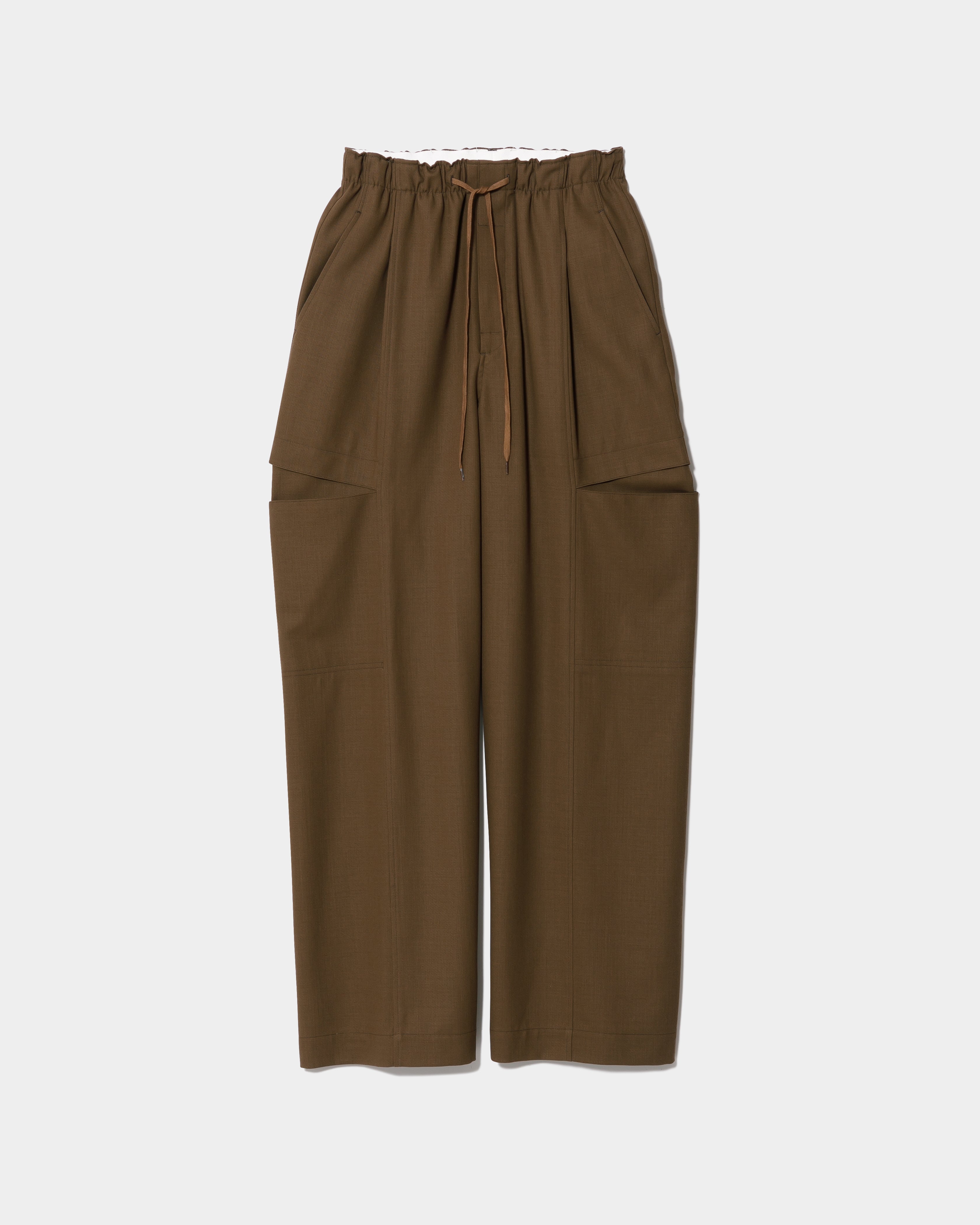 tropical wool mohair side tuck wide pants – beautiful people