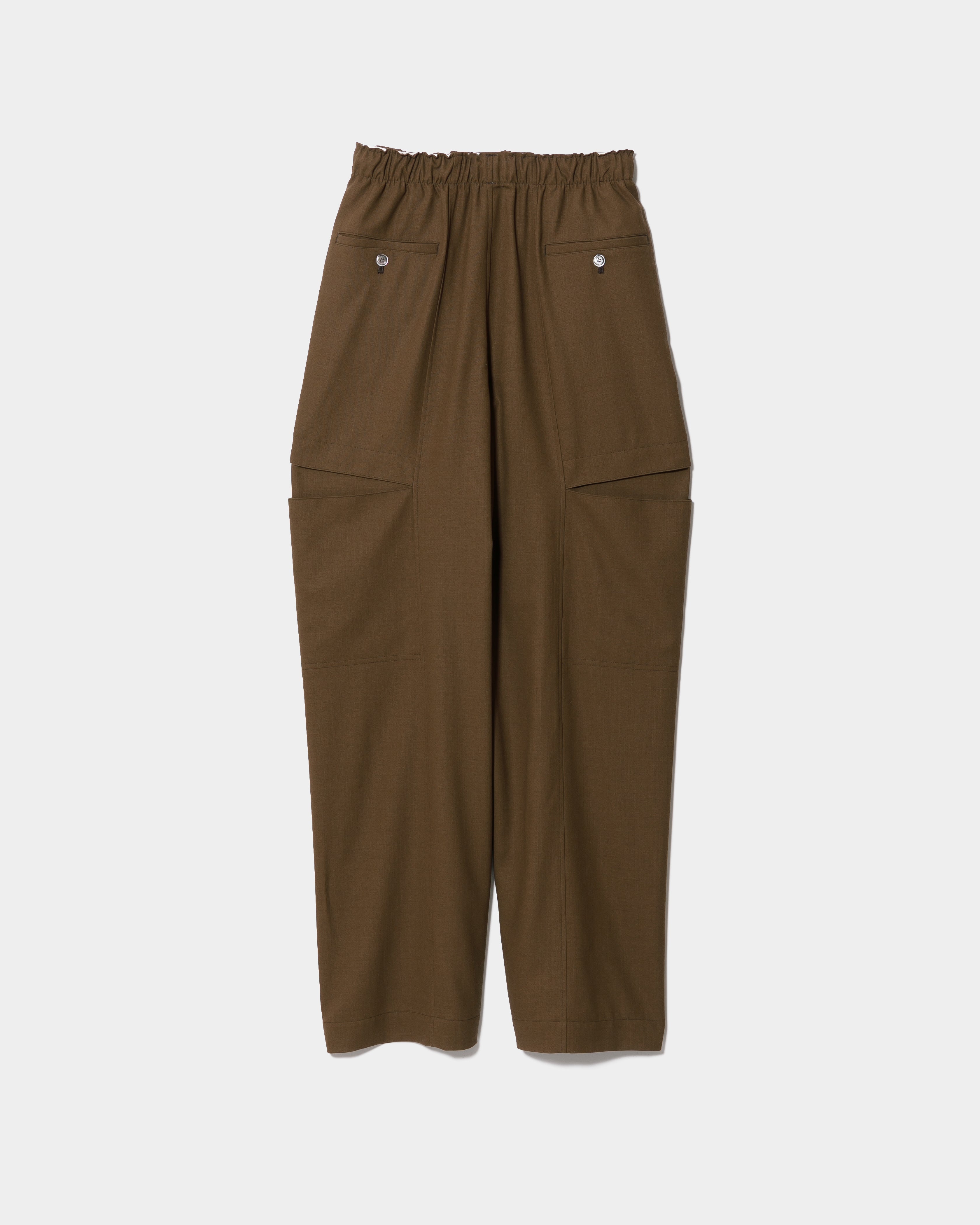 tropical wool mohair side tuck wide pants – beautiful people