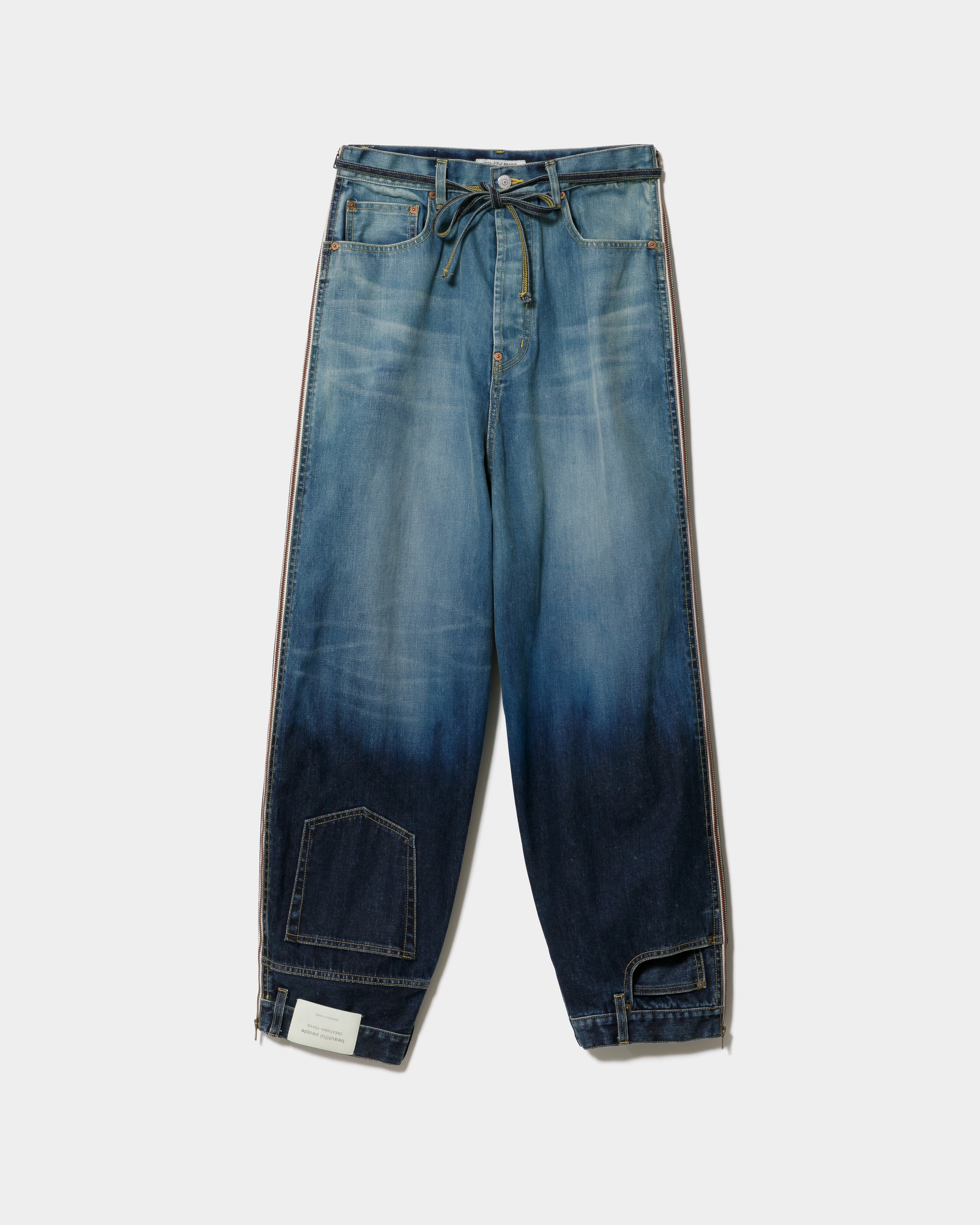 tropical wool mohair side tuck wide pants – beautiful people