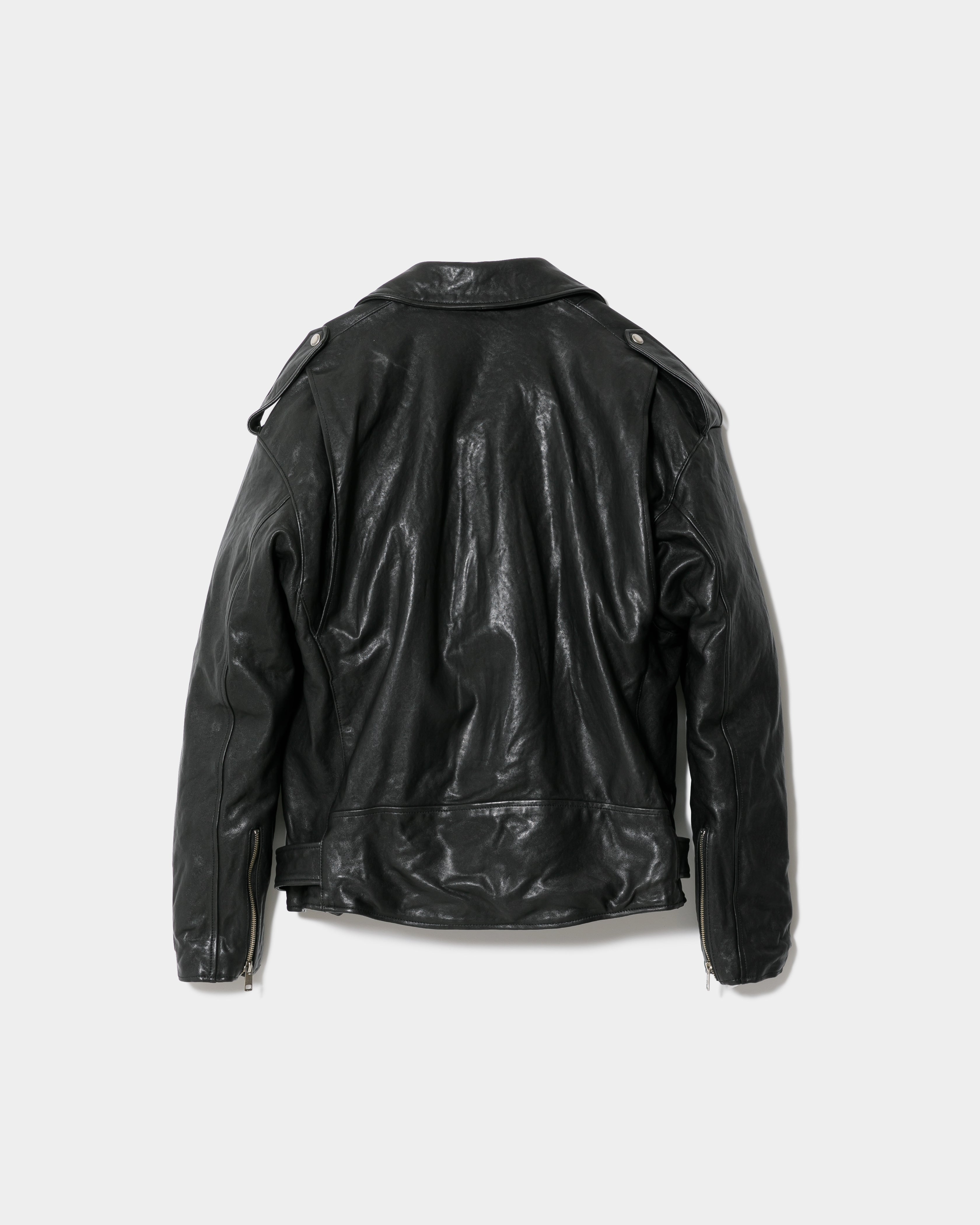 shrink leather relax riders jacket – beautiful people online store
