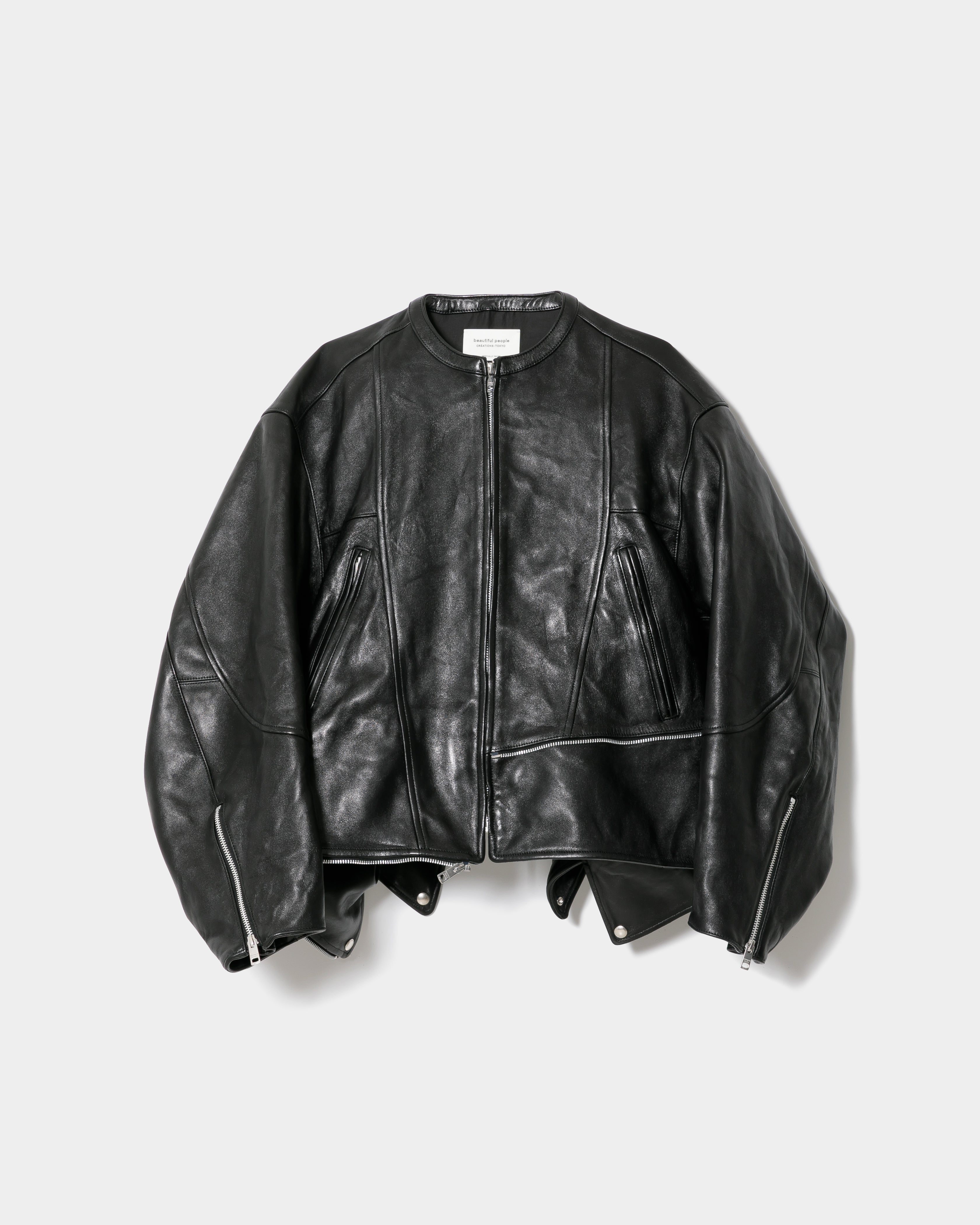 double-end vintage leather racing jacket – beautiful people