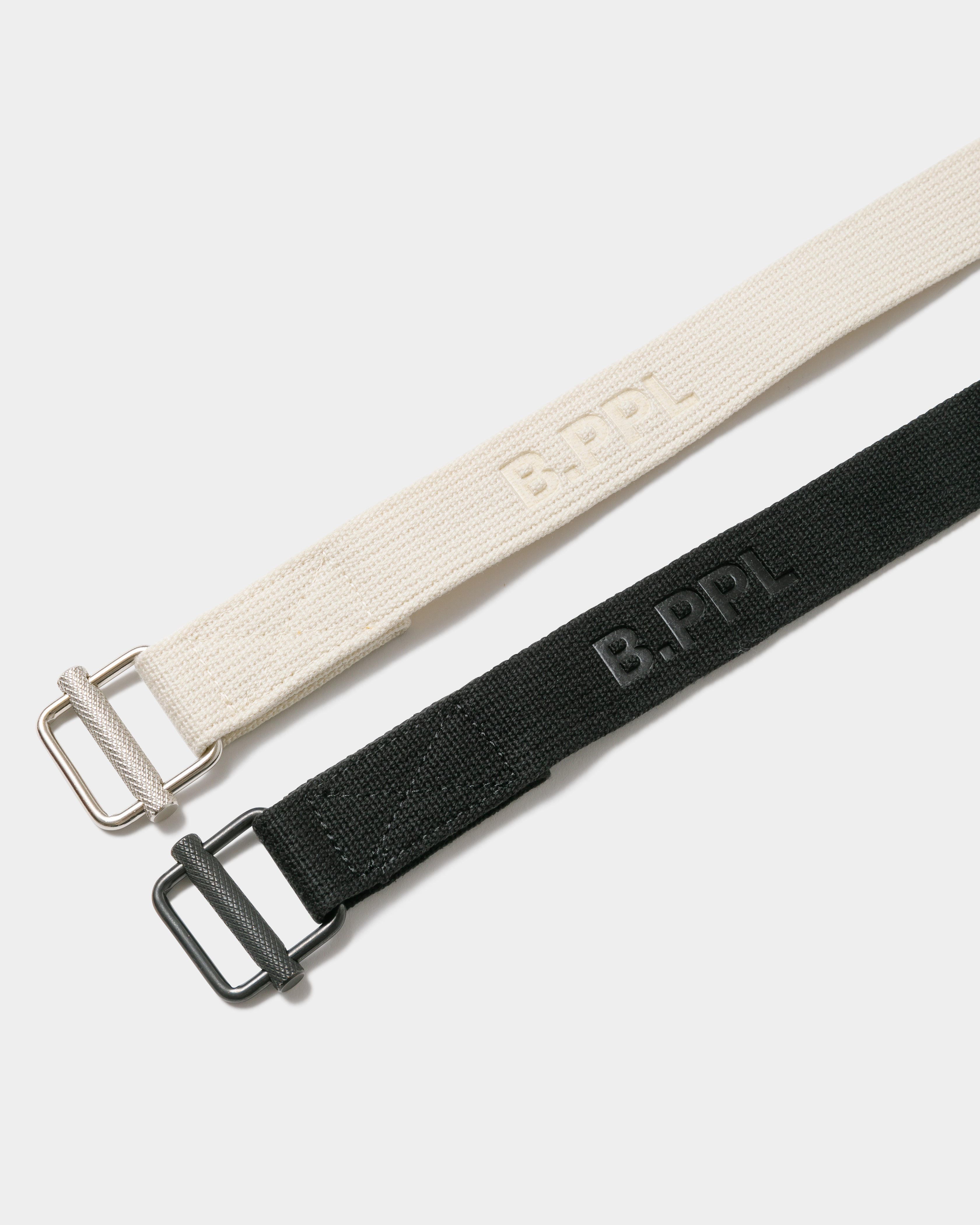 frenchbuckle emboss logo tape belt – beautiful people online store